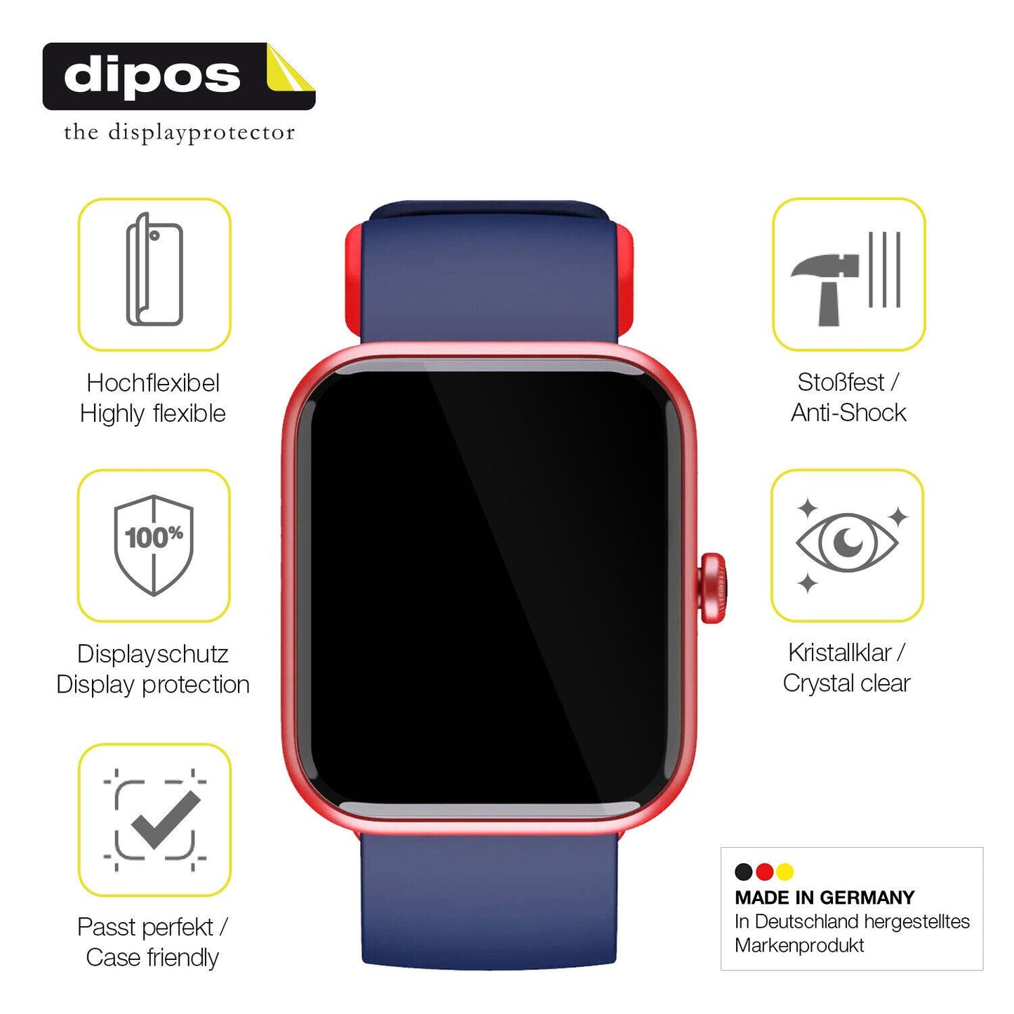 Displayschutz hergestellt in Deutschland, höchste Qualität made in Germany