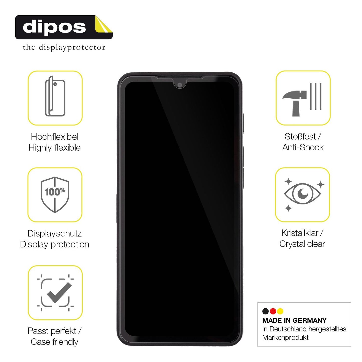 Displayschutz hergestellt in Deutschland, höchste Qualität made in Germany