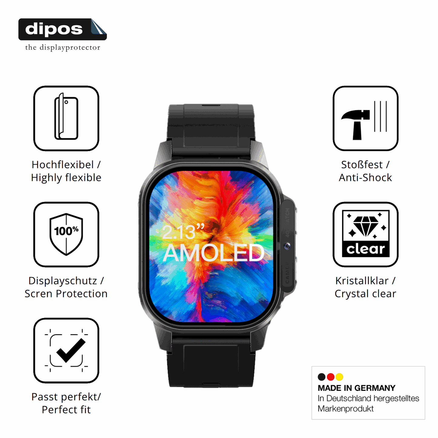 Displayschutz hergestellt in Deutschland, höchste Qualität made in Germany