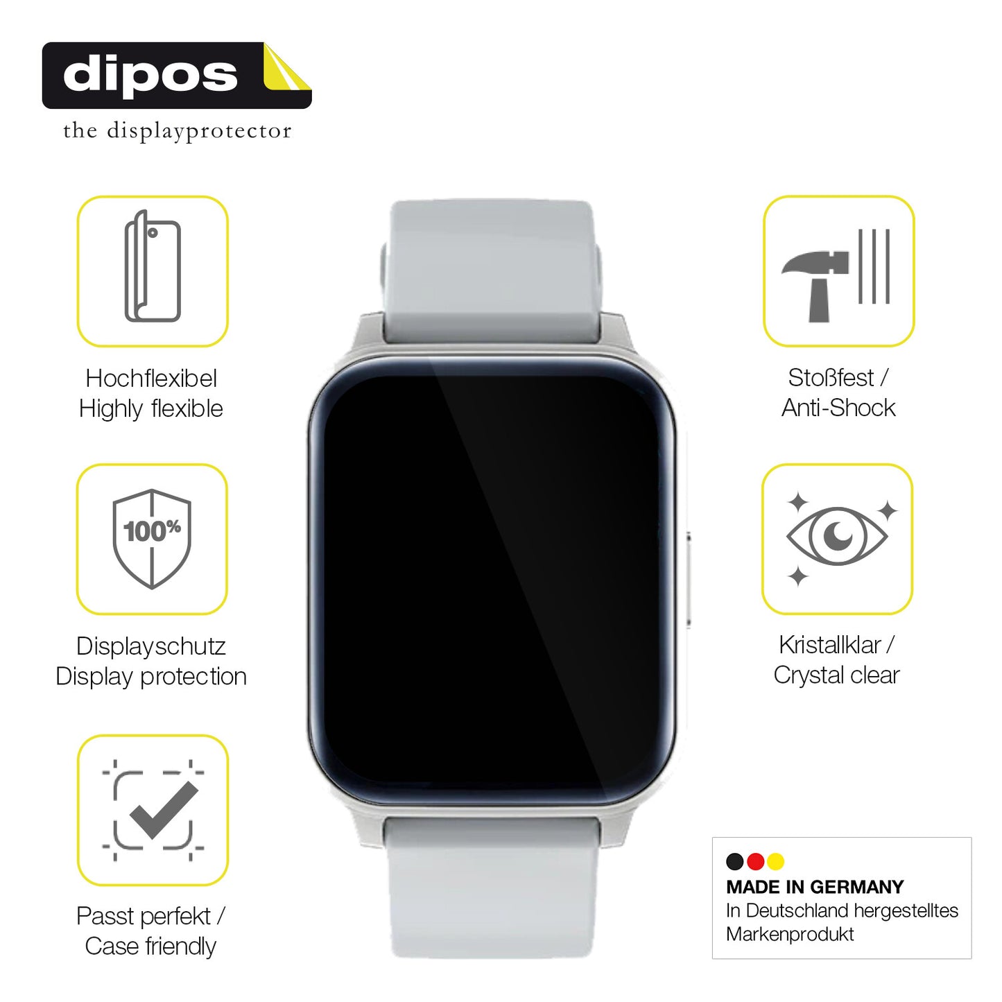 Displayschutz hergestellt in Deutschland, höchste Qualität made in Germany