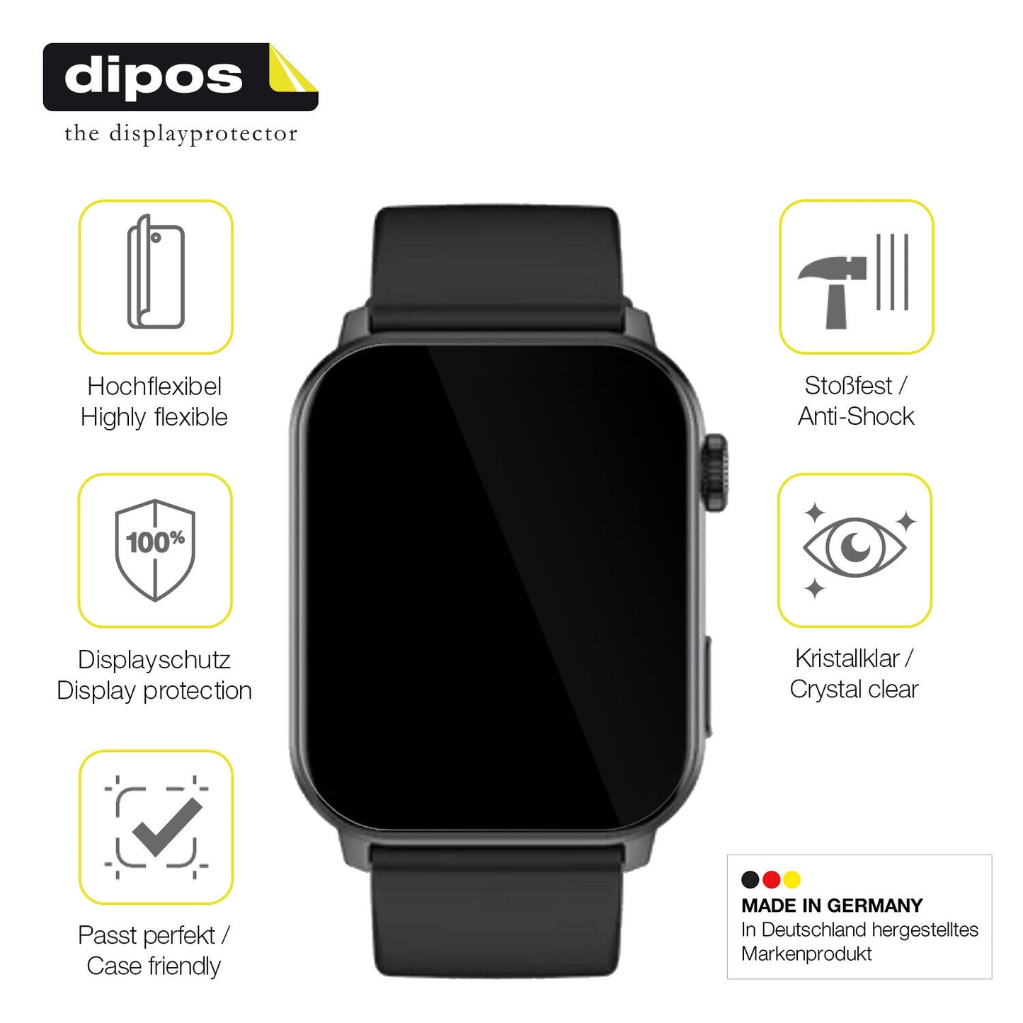 Displayschutz hergestellt in Deutschland, höchste Qualität made in Germany
