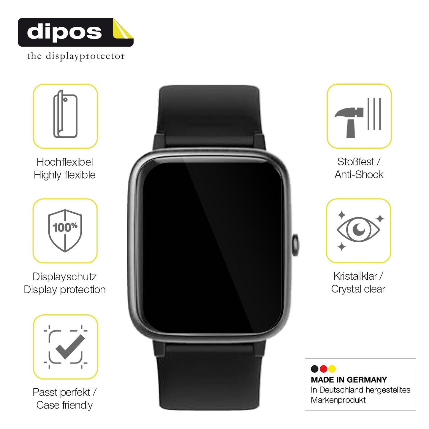 Displayschutz hergestellt in Deutschland, höchste Qualität made in Germany