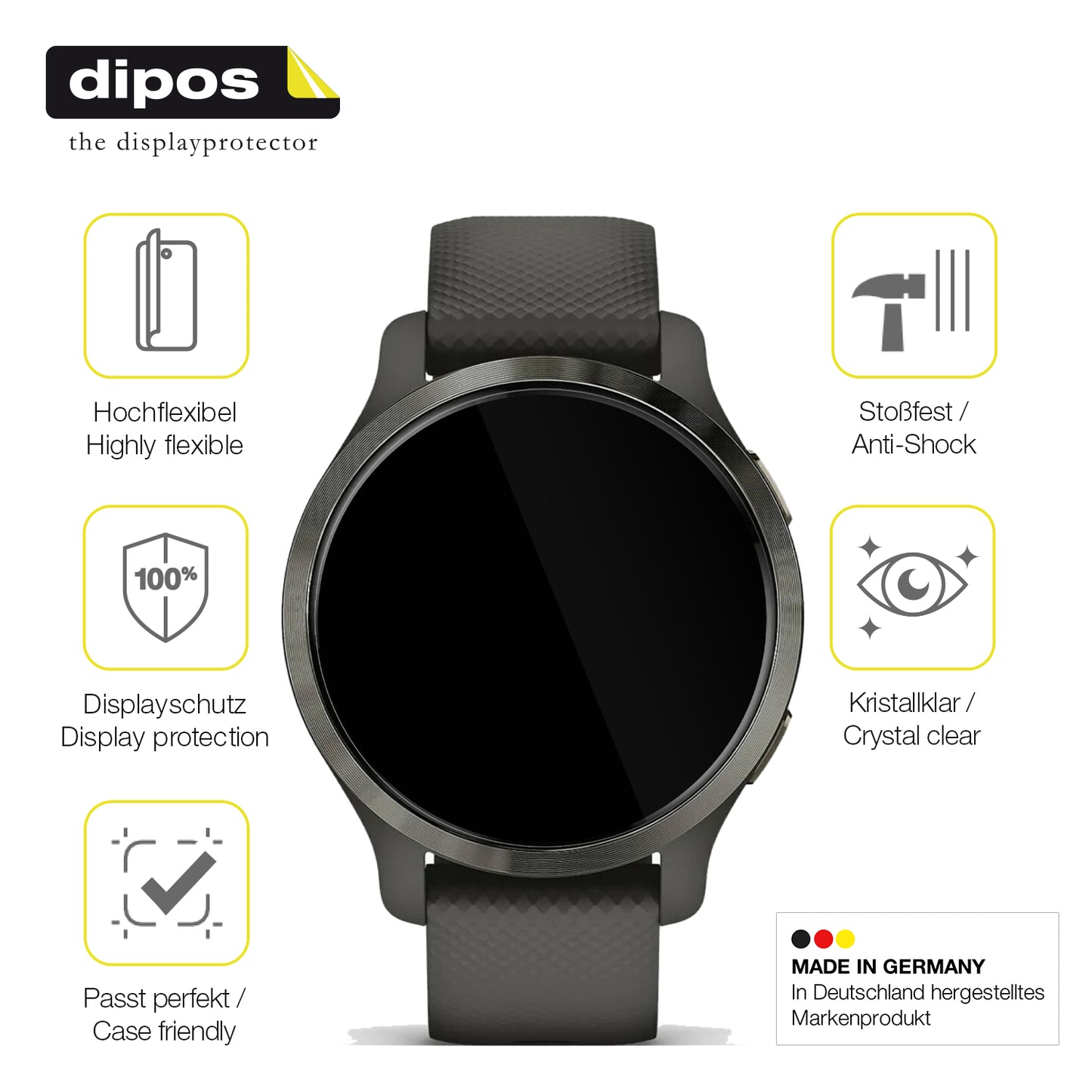 Displayschutz hergestellt in Deutschland, höchste Qualität made in Germany