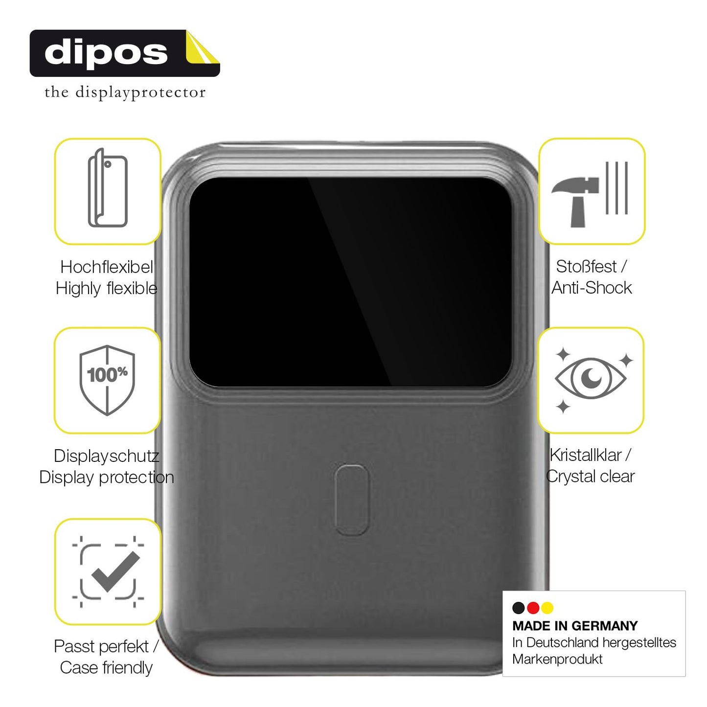 Displayschutz hergestellt in Deutschland, höchste Qualität made in Germany