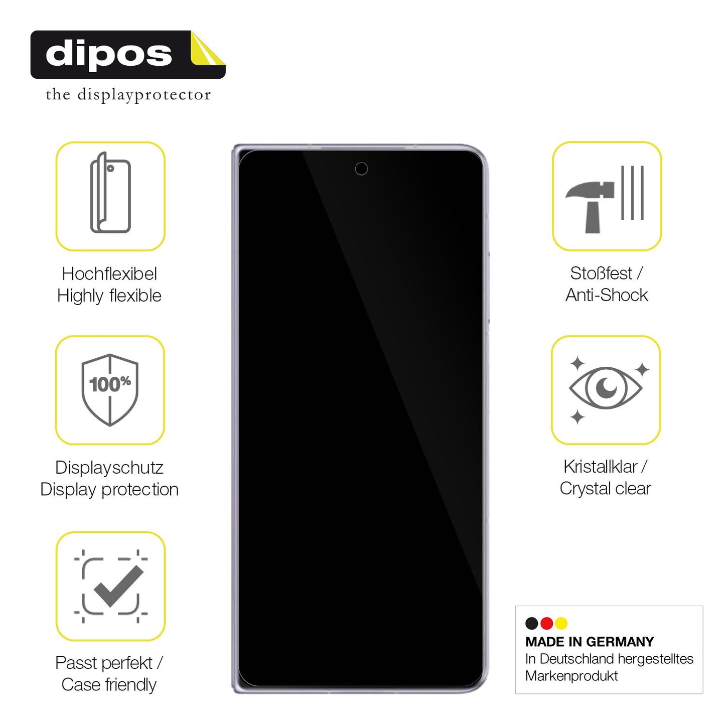 Displayschutz hergestellt in Deutschland, höchste Qualität made in Germany