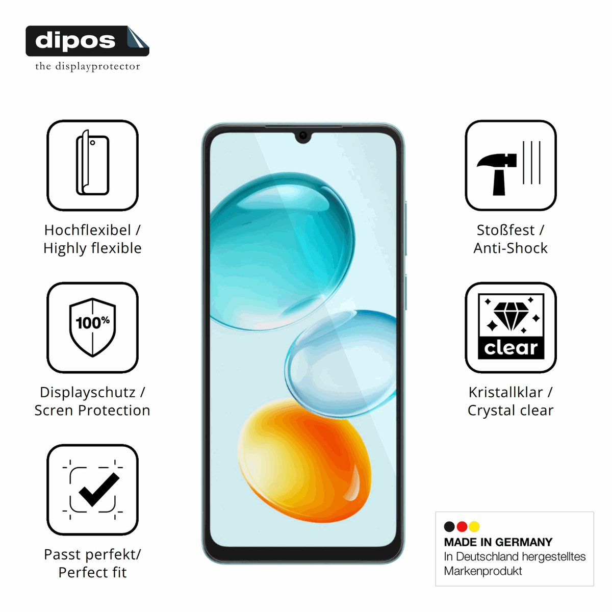 Displayschutz hergestellt in Deutschland, höchste Qualität made in Germany
