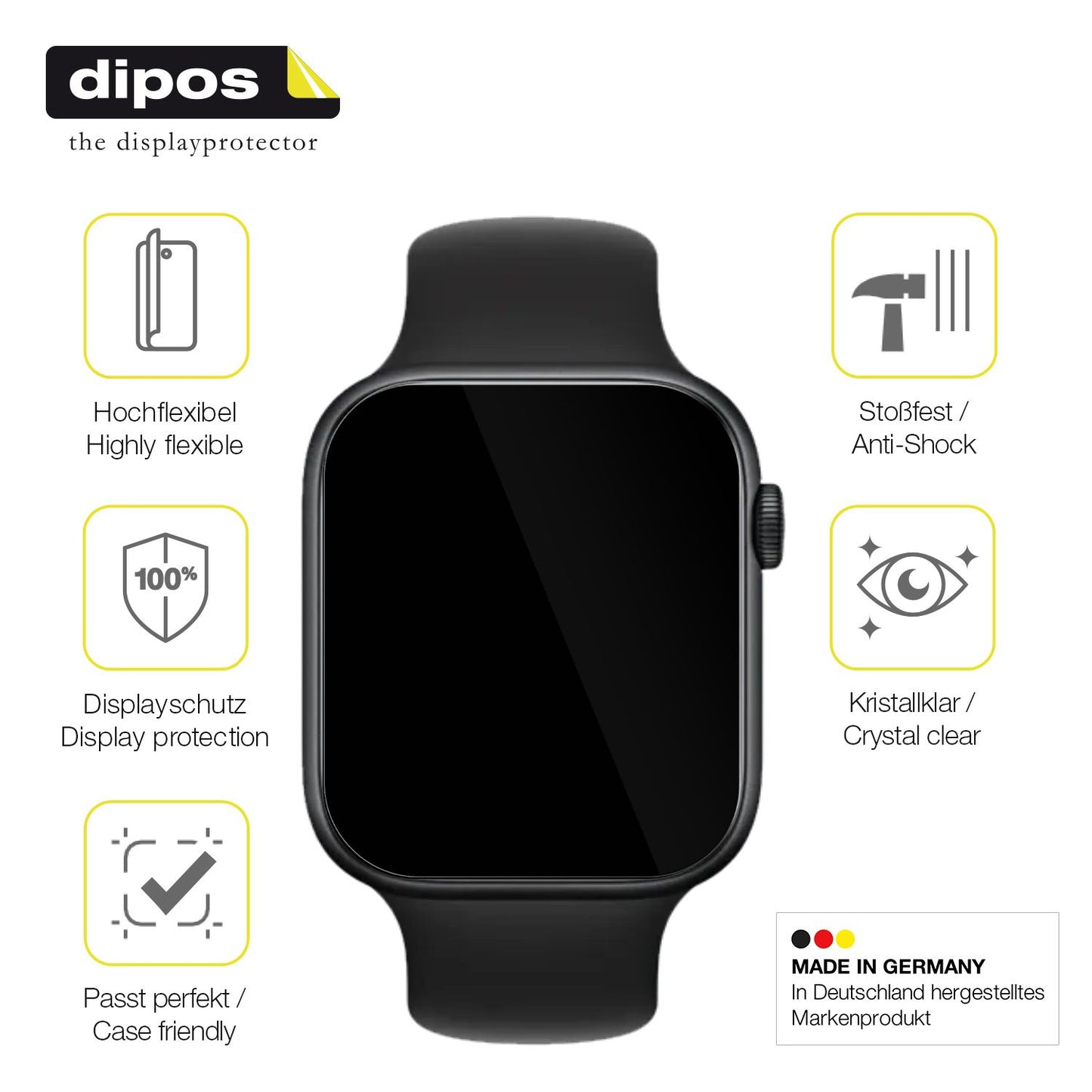 Displayschutz hergestellt in Deutschland, höchste Qualität made in Germany