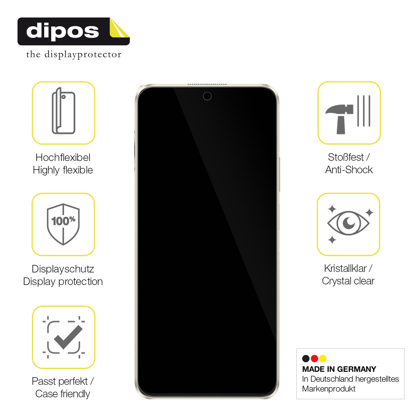 Displayschutz hergestellt in Deutschland, höchste Qualität made in Germany