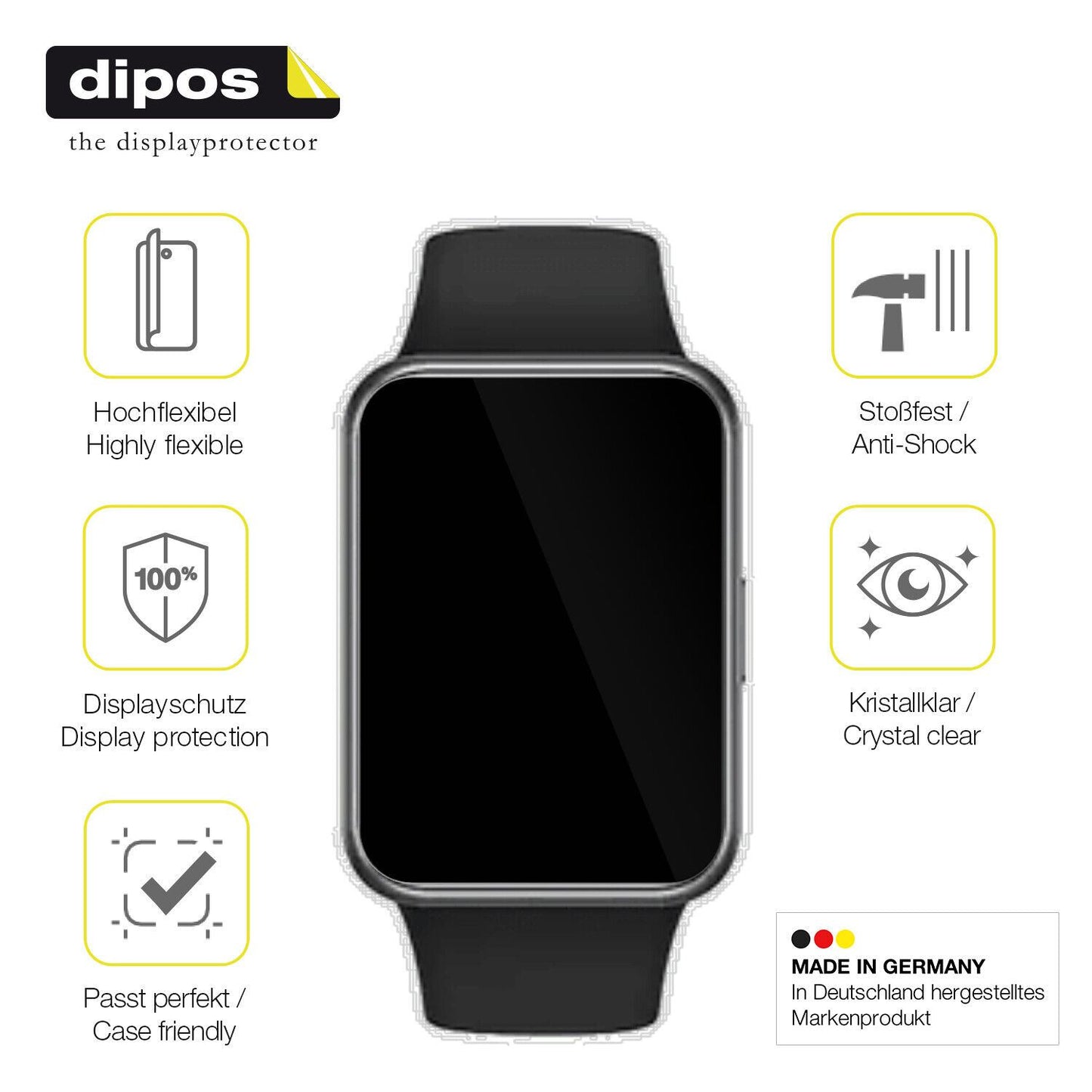 Displayschutz hergestellt in Deutschland, höchste Qualität made in Germany