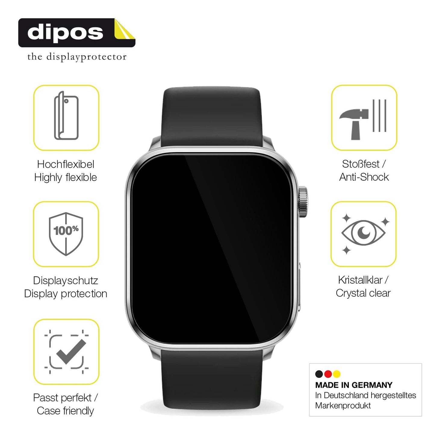 Displayschutz hergestellt in Deutschland, höchste Qualität made in Germany