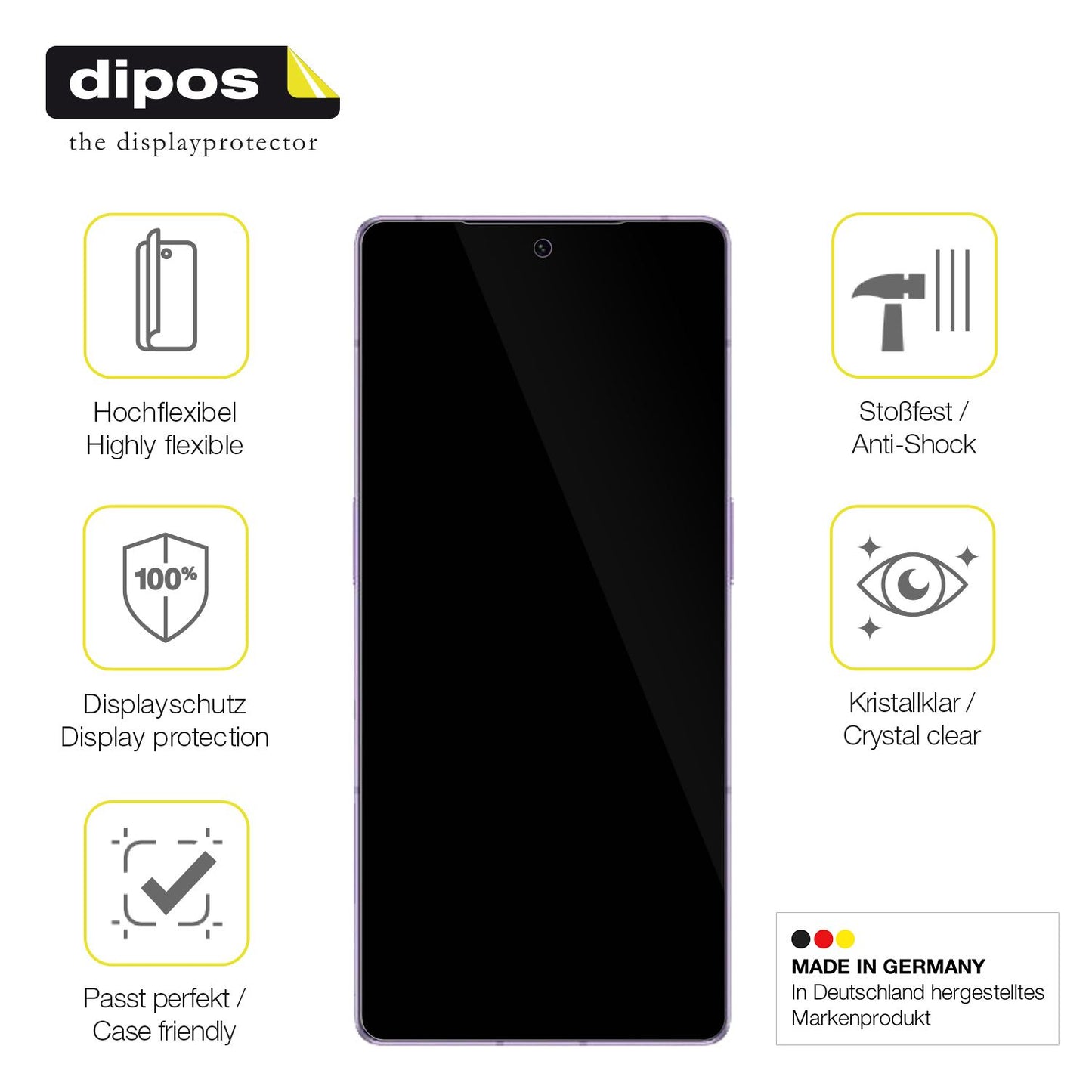 Displayschutz hergestellt in Deutschland, höchste Qualität made in Germany