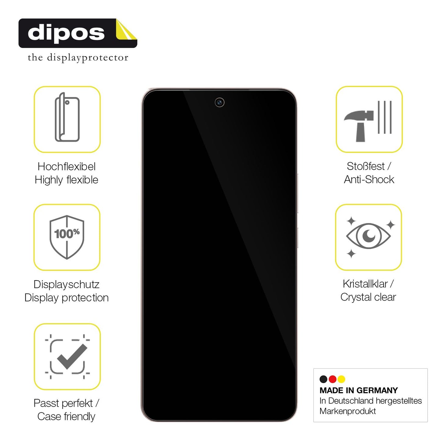 Displayschutz hergestellt in Deutschland, höchste Qualität made in Germany