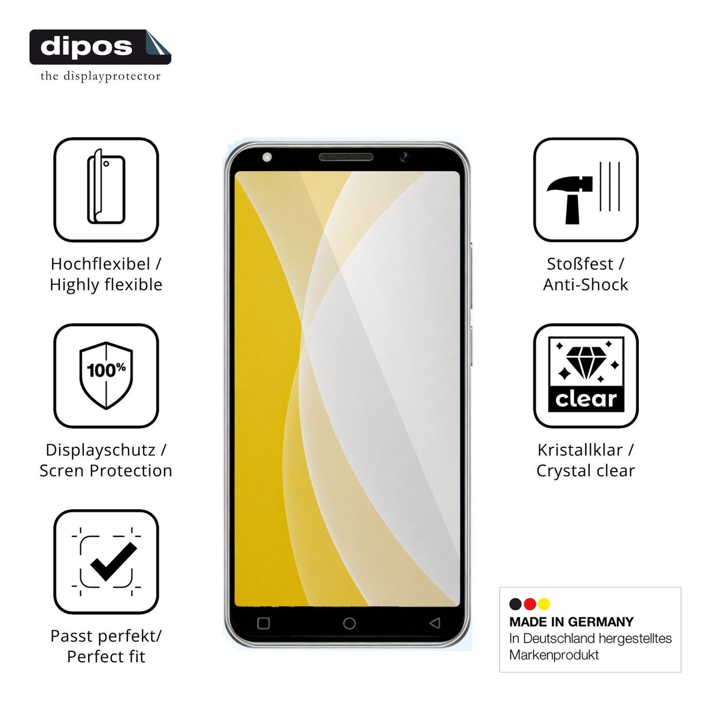 Displayschutz hergestellt in Deutschland, höchste Qualität made in Germany