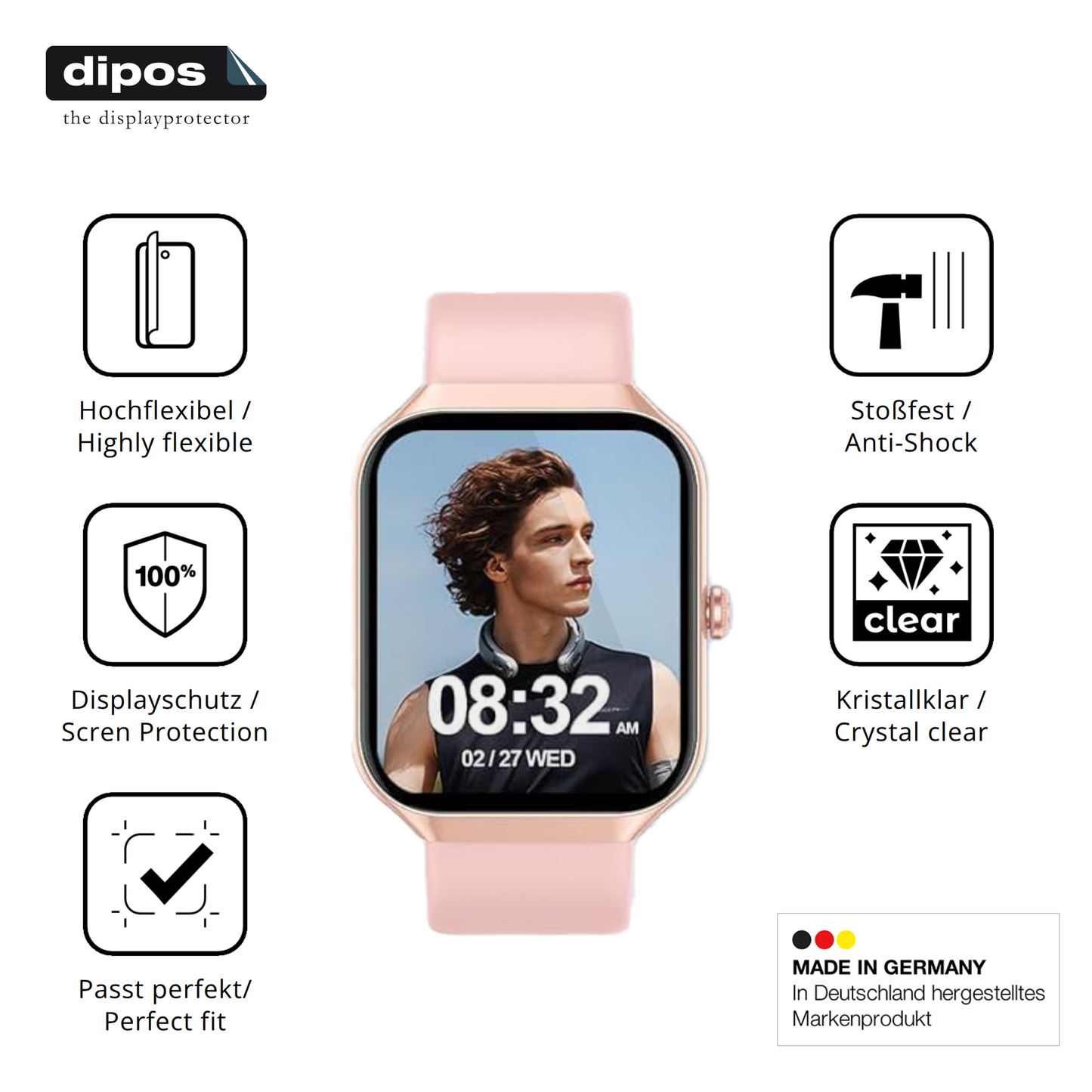 Displayschutz hergestellt in Deutschland, höchste Qualität made in Germany