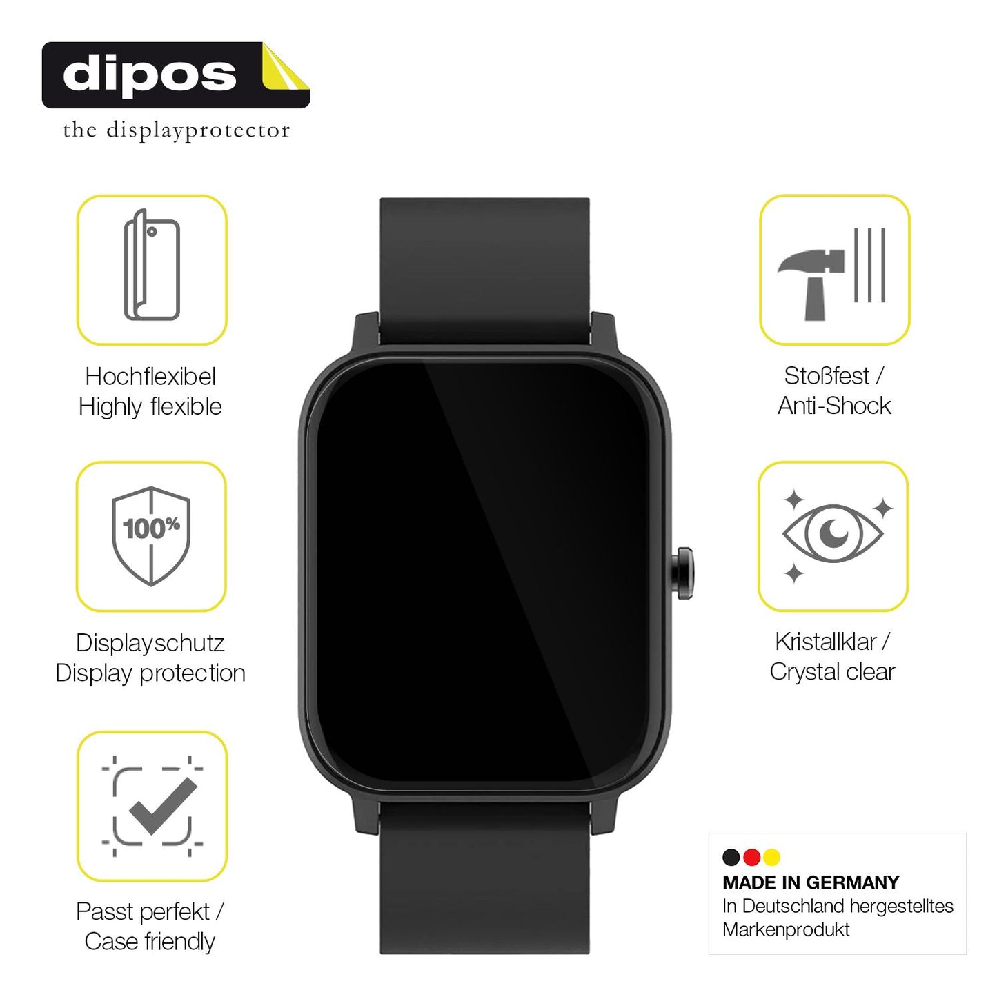 Displayschutz hergestellt in Deutschland, höchste Qualität made in Germany