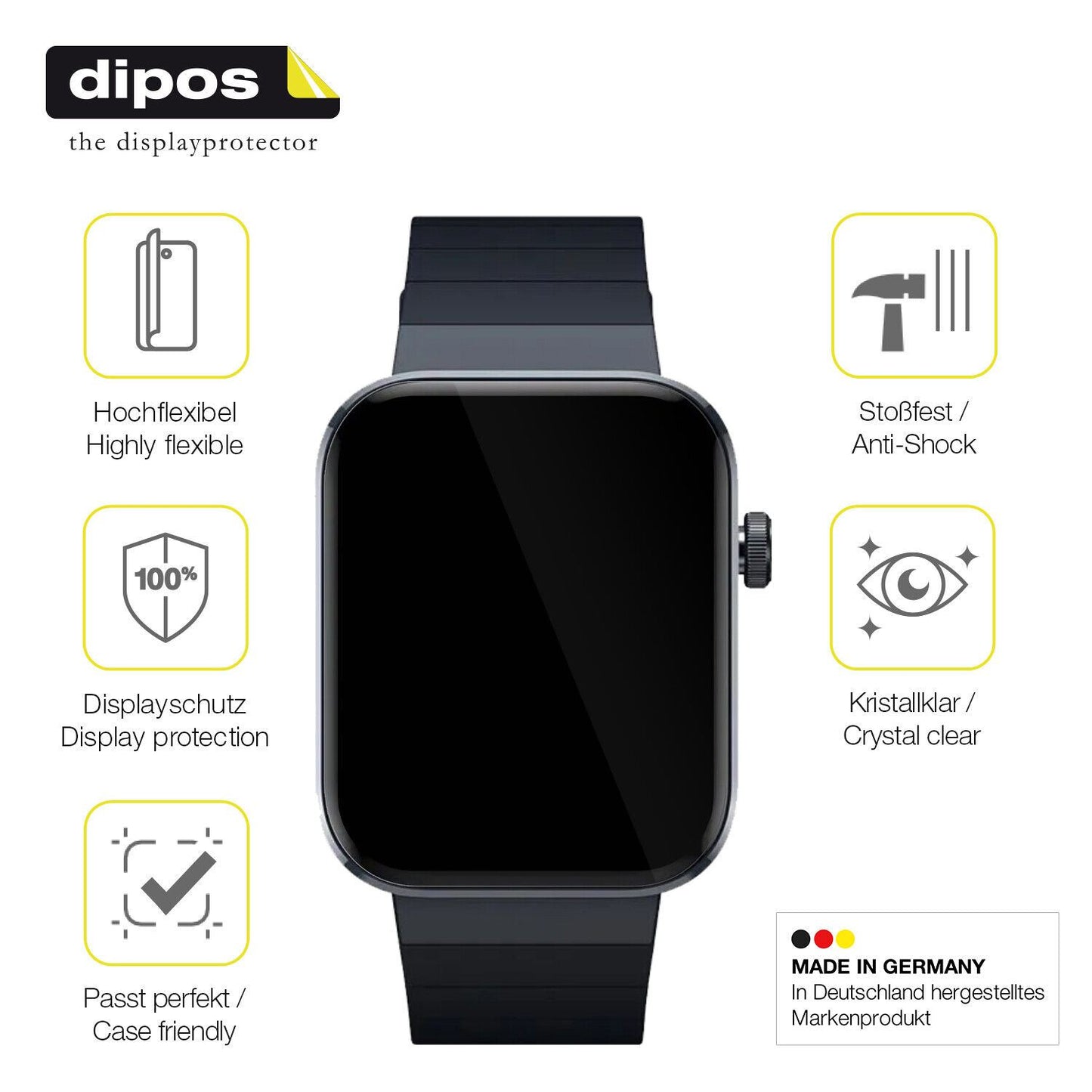 Displayschutz hergestellt in Deutschland, höchste Qualität made in Germany
