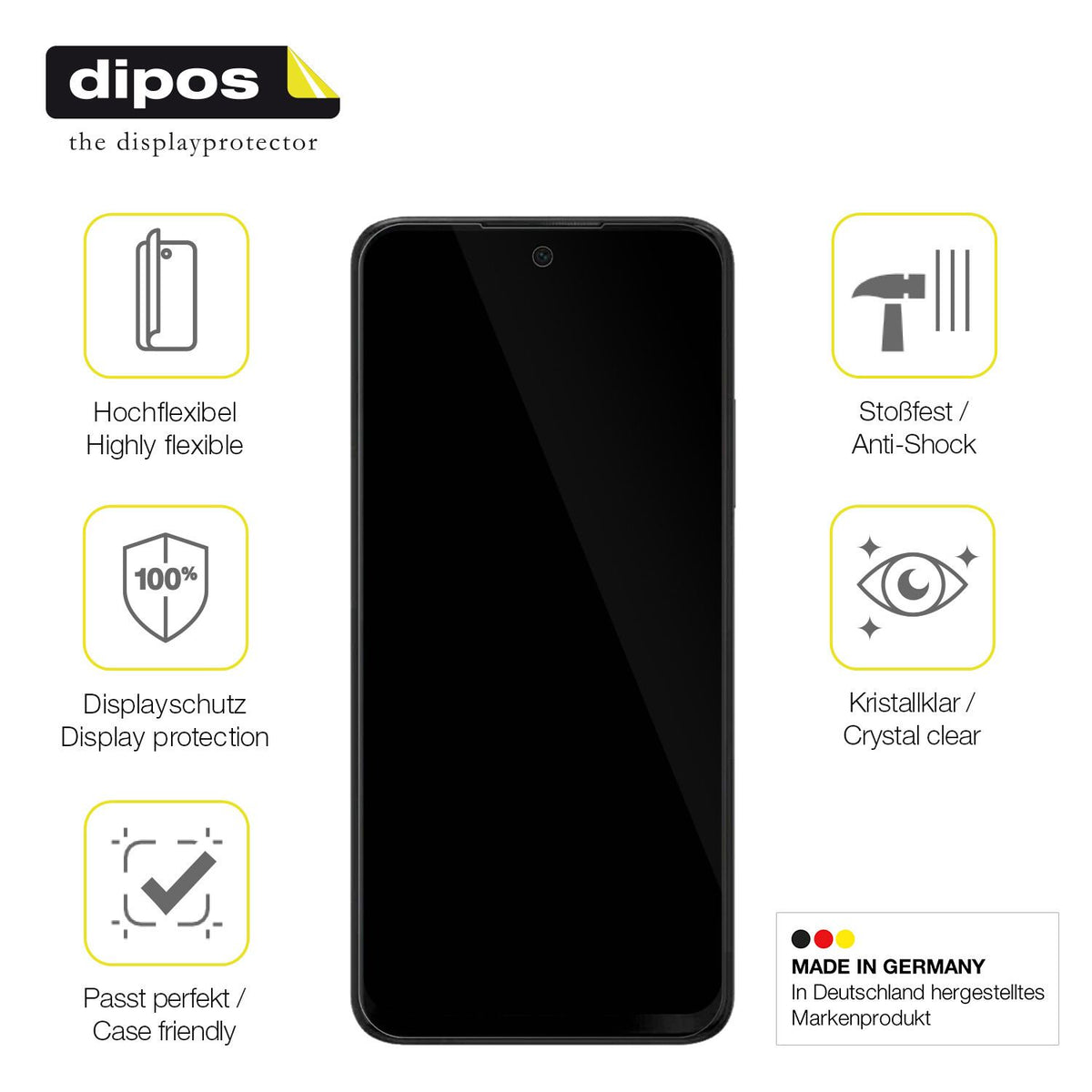 Displayschutz hergestellt in Deutschland, höchste Qualität made in Germany