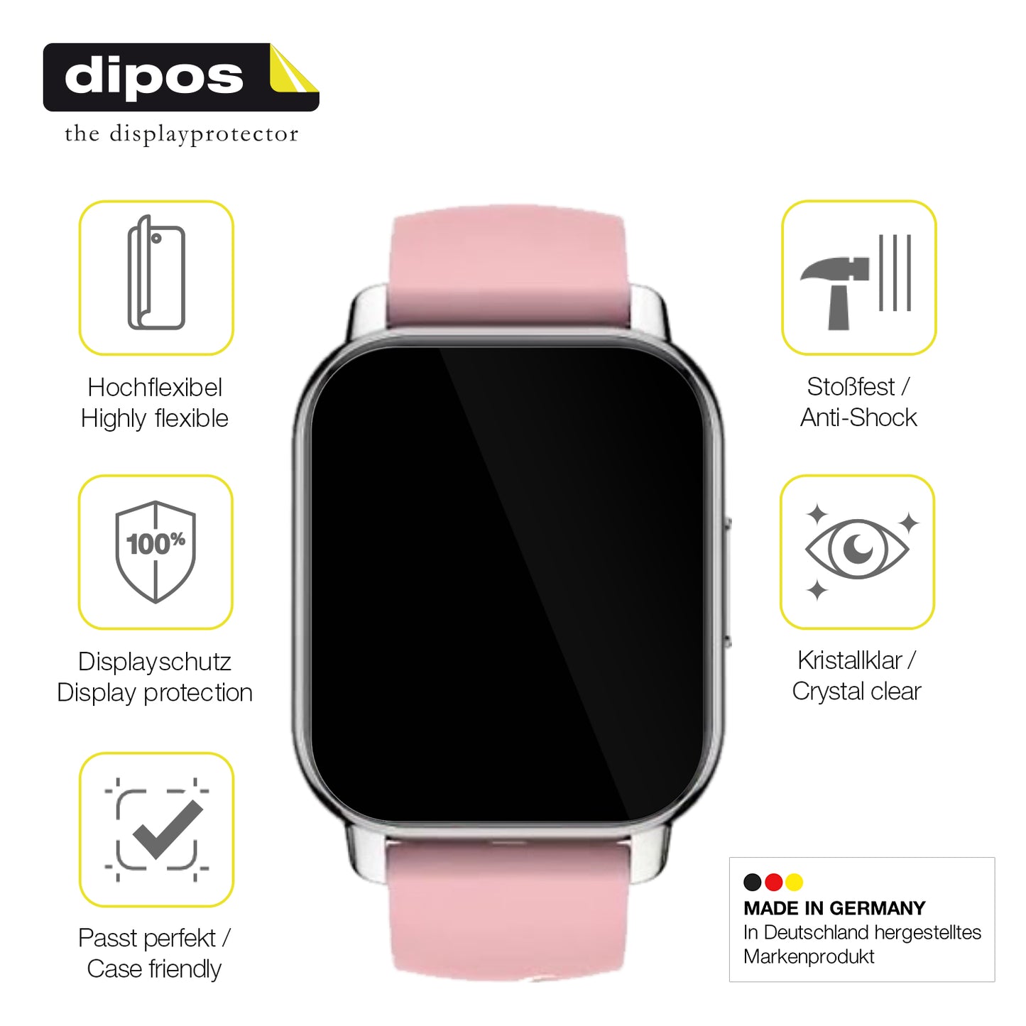 Displayschutz hergestellt in Deutschland, höchste Qualität made in Germany