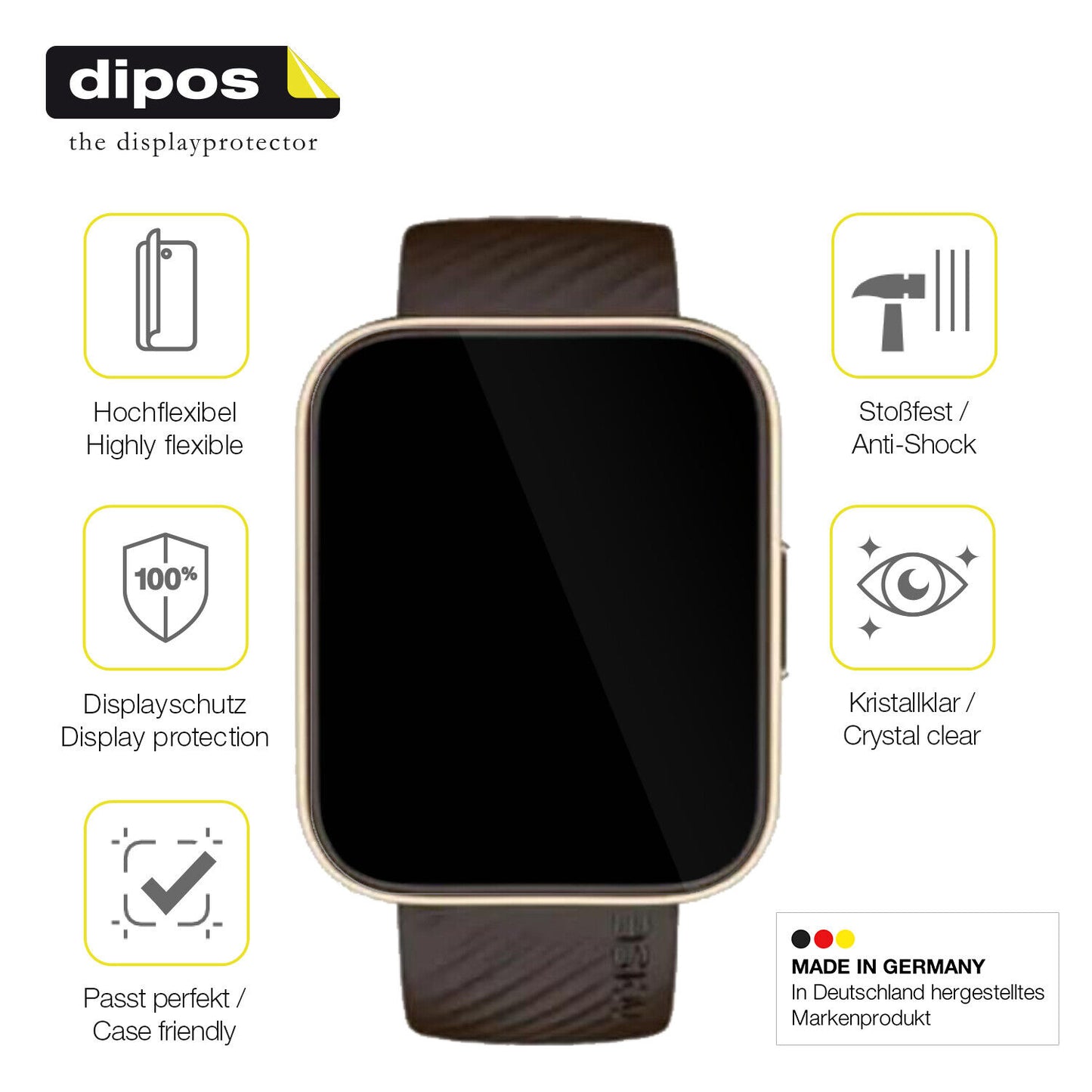 Displayschutz hergestellt in Deutschland, höchste Qualität made in Germany