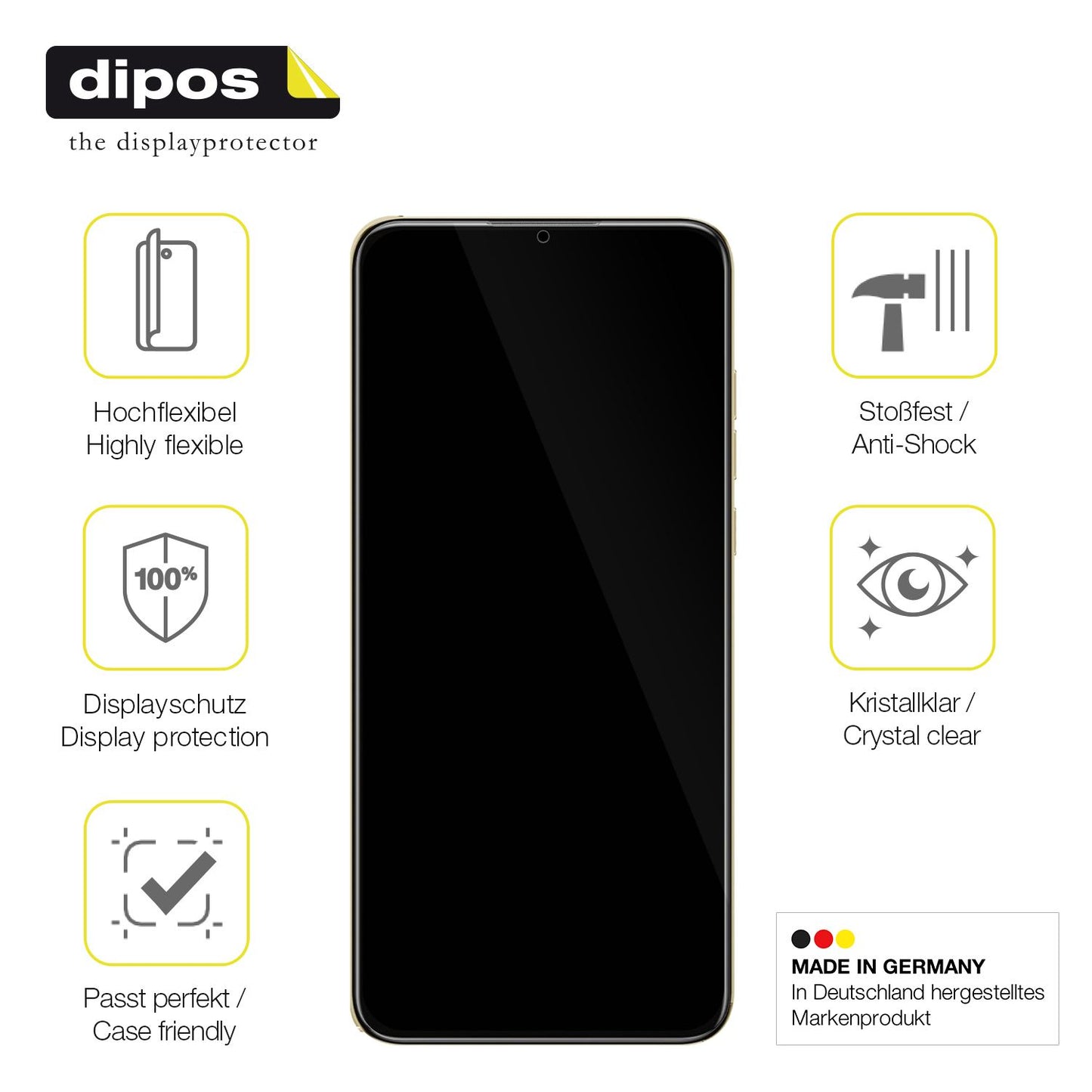 Displayschutz hergestellt in Deutschland, höchste Qualität made in Germany