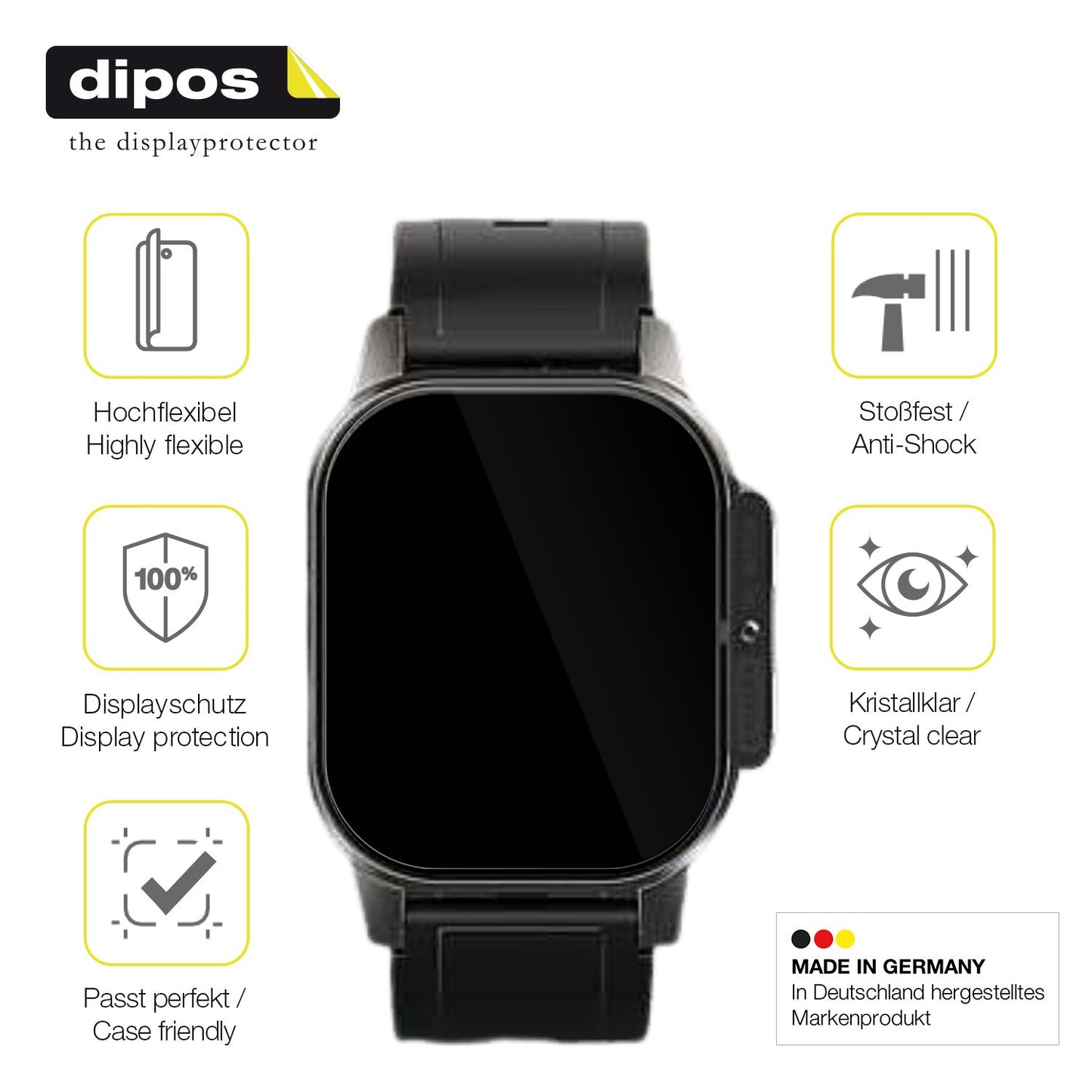 Displayschutz hergestellt in Deutschland, höchste Qualität made in Germany