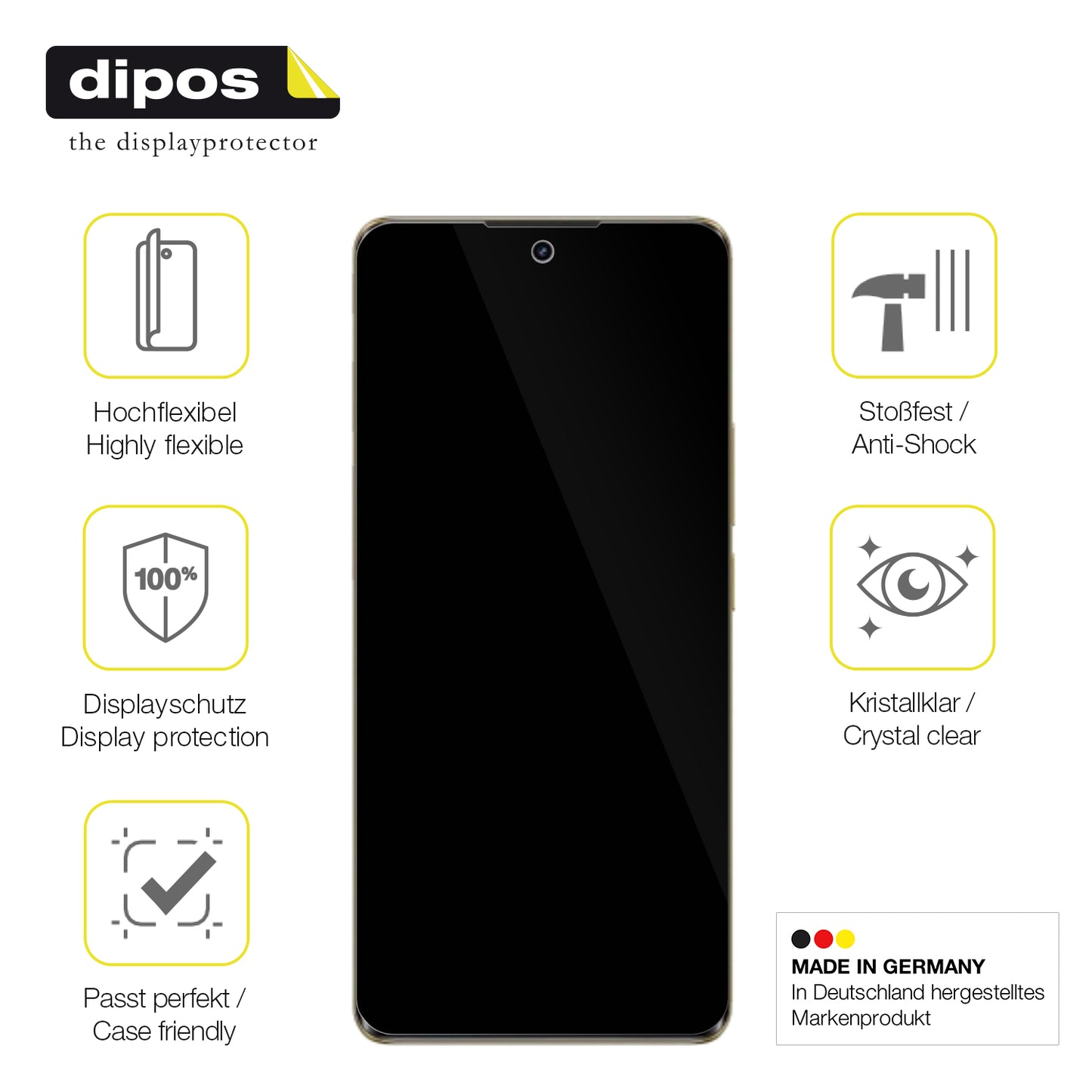 Displayschutz hergestellt in Deutschland, höchste Qualität made in Germany