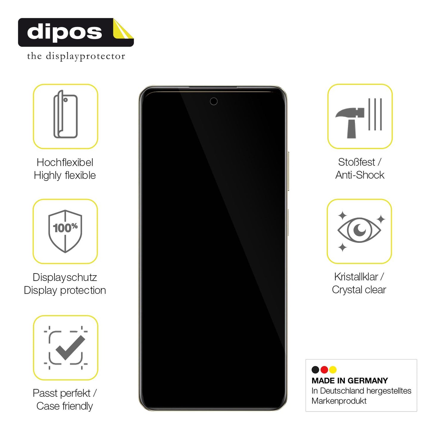 Displayschutz hergestellt in Deutschland, höchste Qualität made in Germany