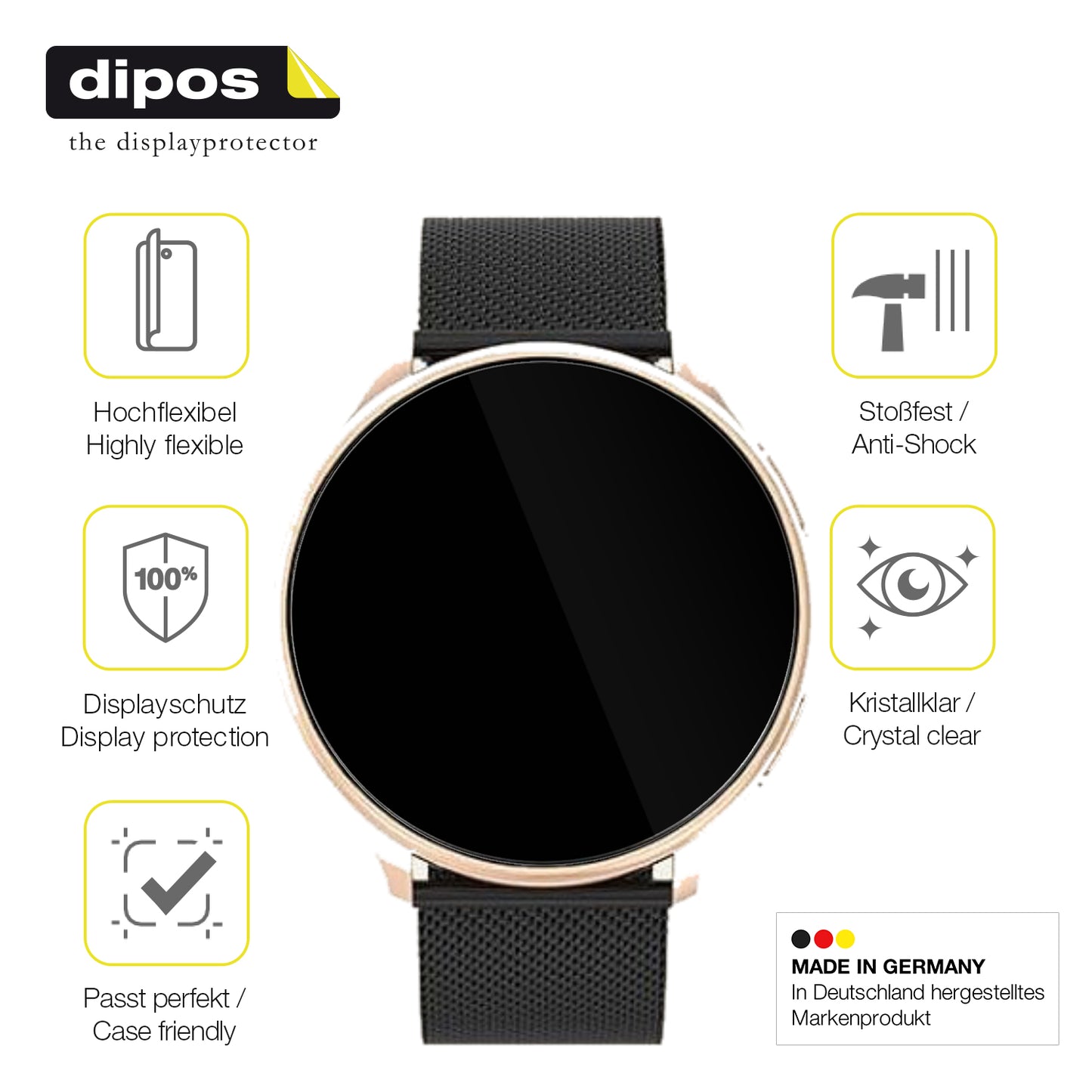 Displayschutz hergestellt in Deutschland, höchste Qualität made in Germany