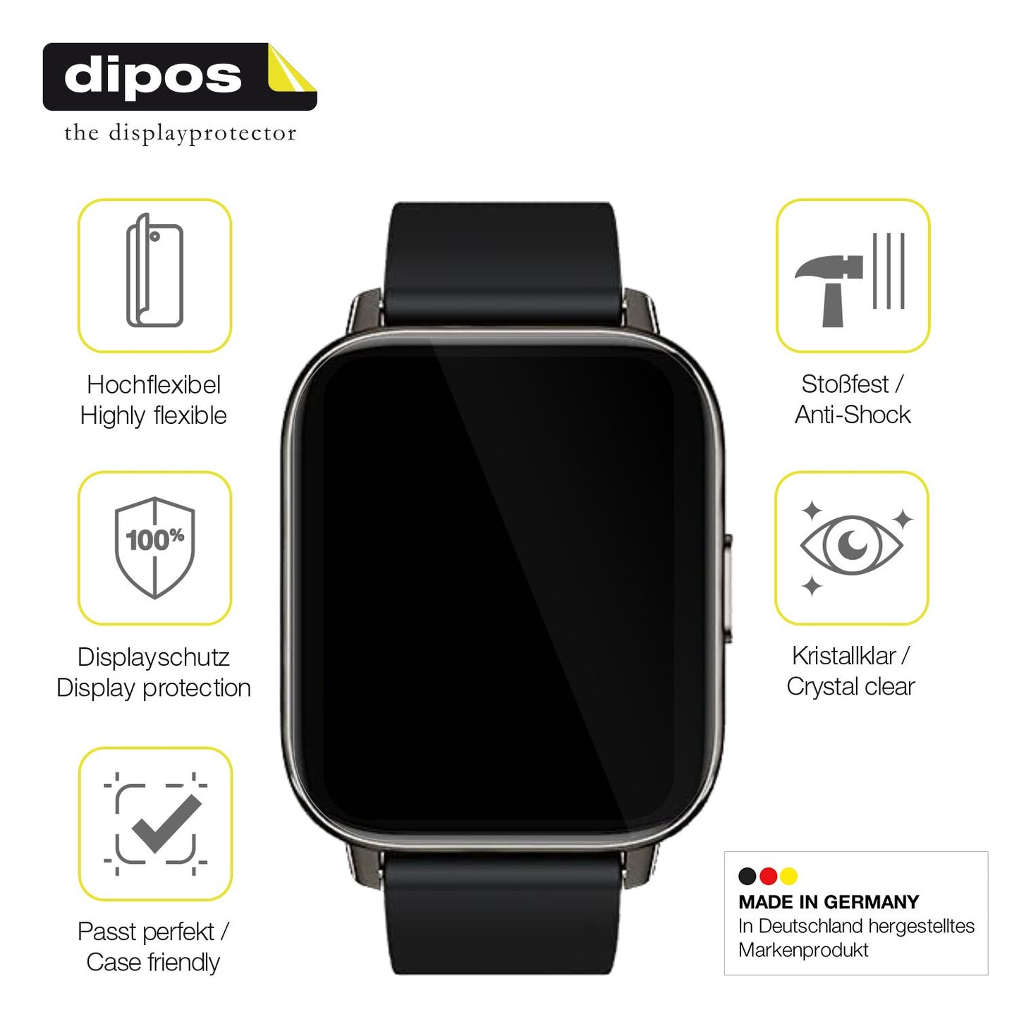Displayschutz hergestellt in Deutschland, höchste Qualität made in Germany
