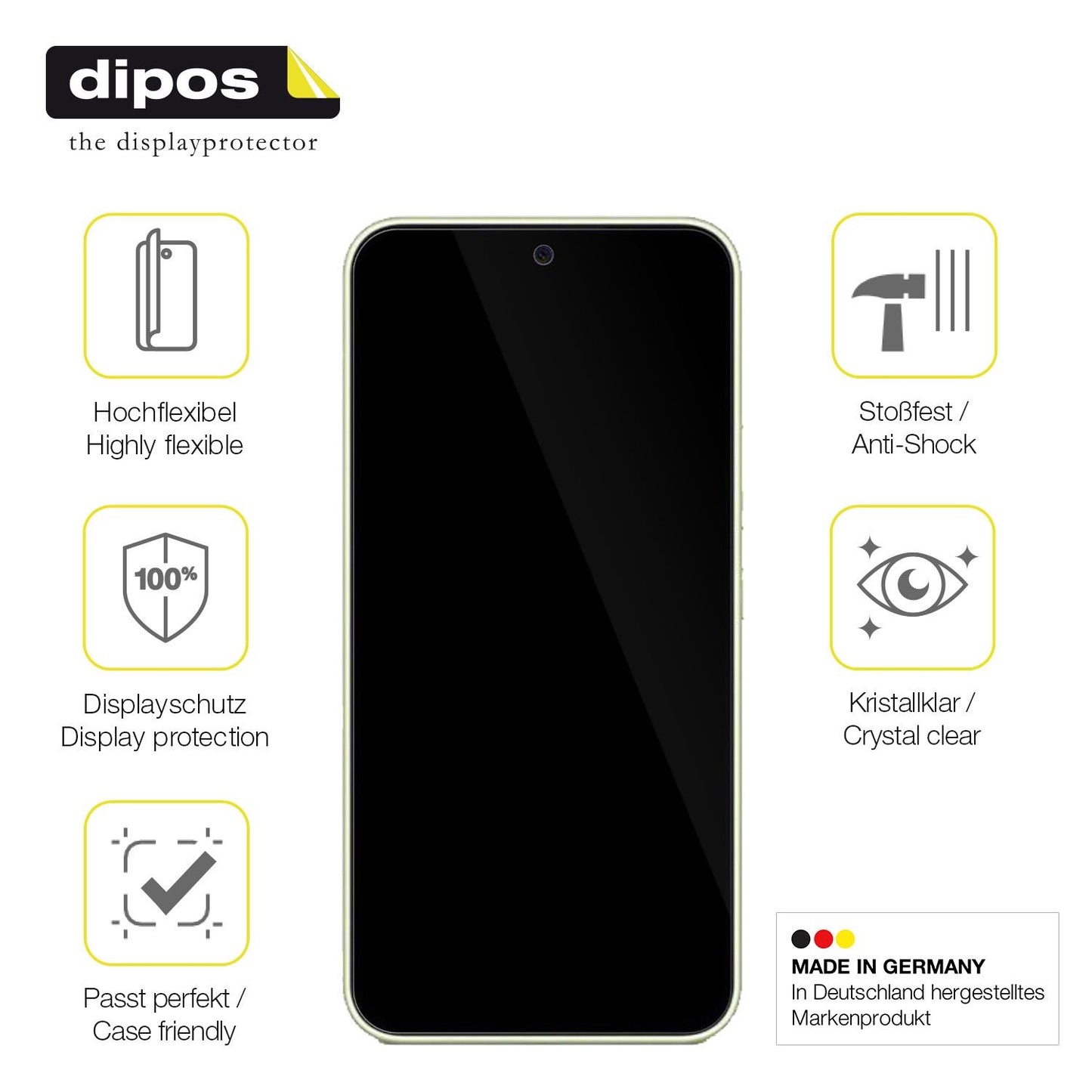 Displayschutz hergestellt in Deutschland, höchste Qualität made in Germany