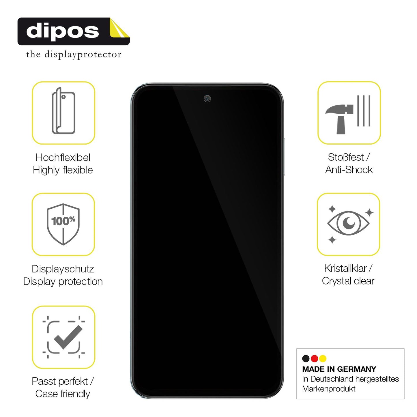 Displayschutz hergestellt in Deutschland, höchste Qualität made in Germany