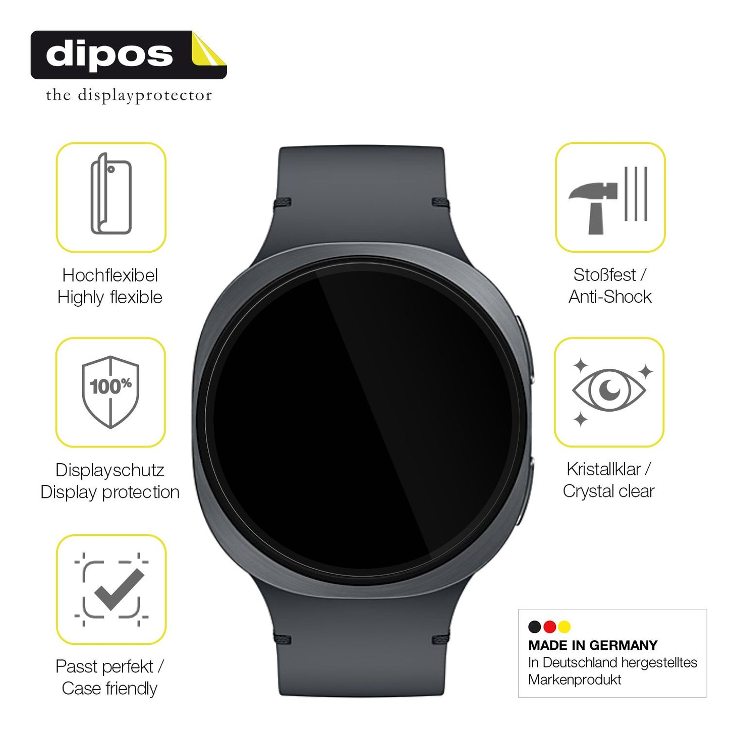 Displayschutz hergestellt in Deutschland, höchste Qualität made in Germany