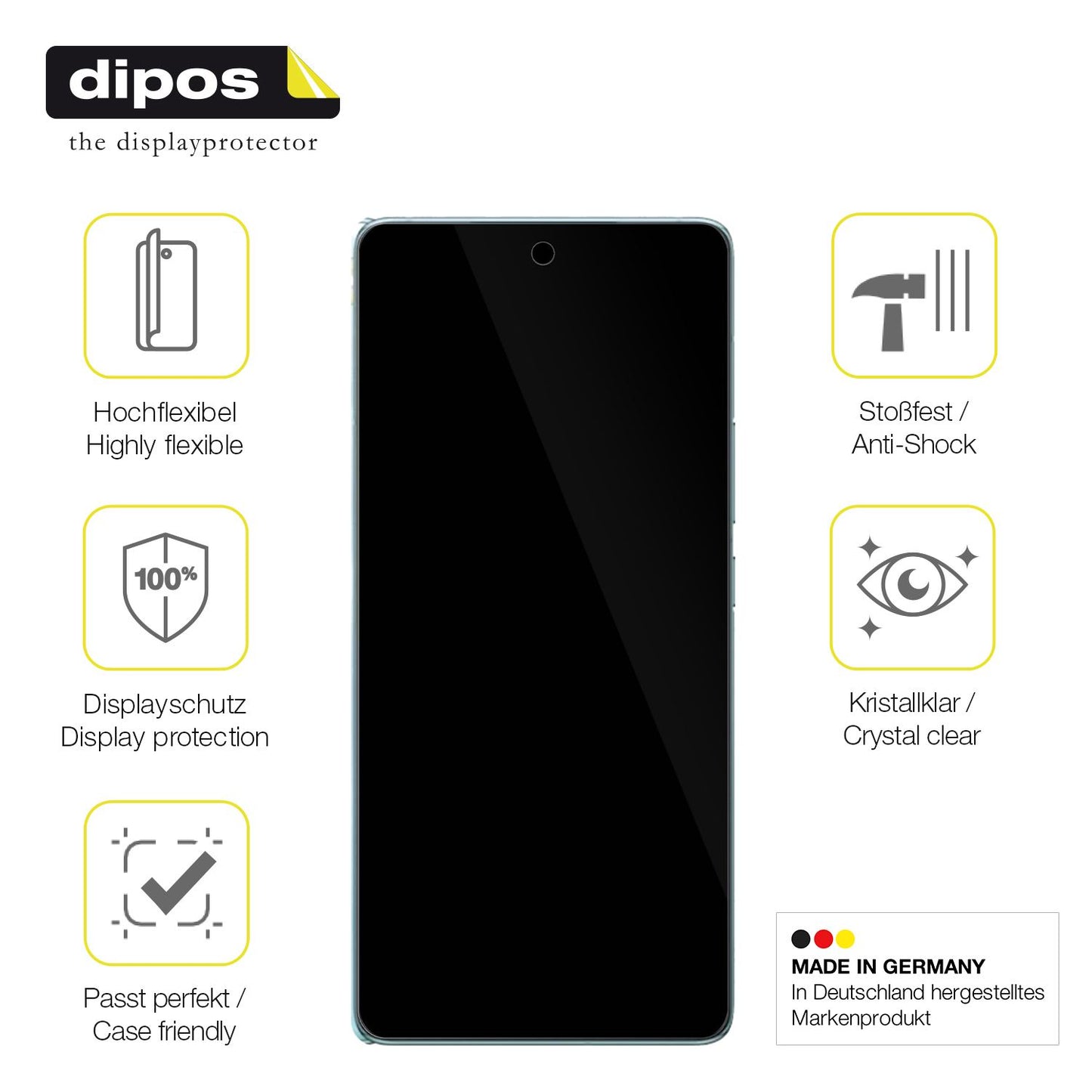 Displayschutz hergestellt in Deutschland, höchste Qualität made in Germany