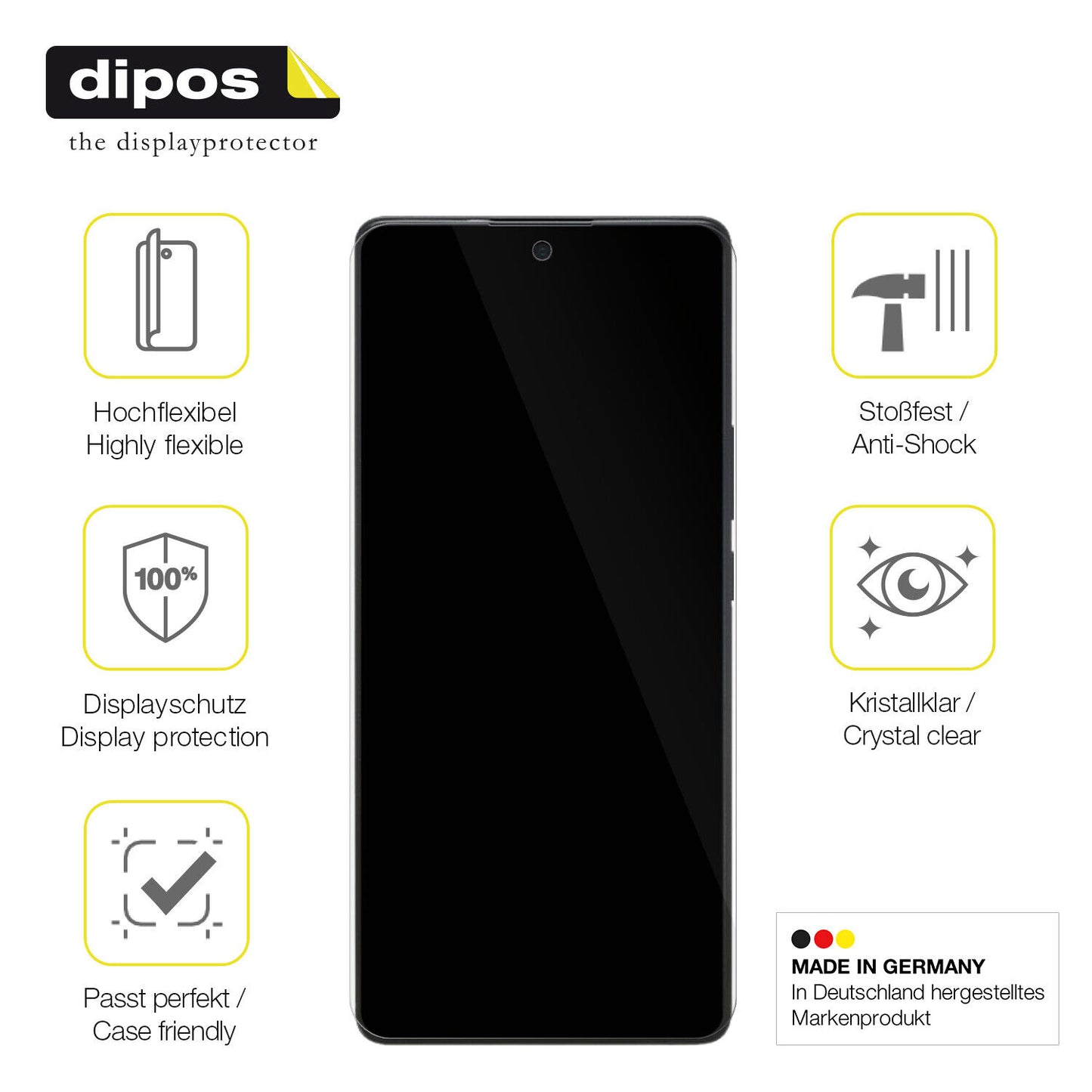 Displayschutz hergestellt in Deutschland, höchste Qualität made in Germany