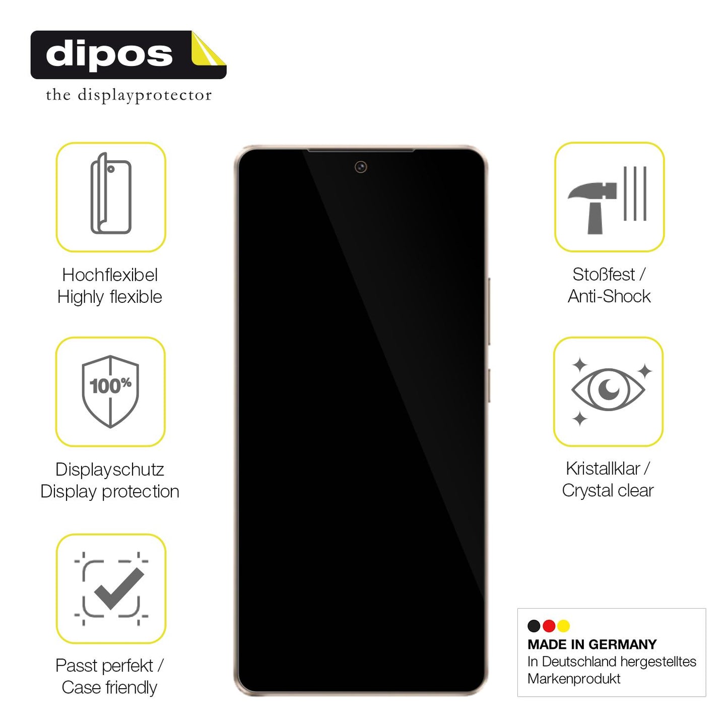 Displayschutz hergestellt in Deutschland, höchste Qualität made in Germany