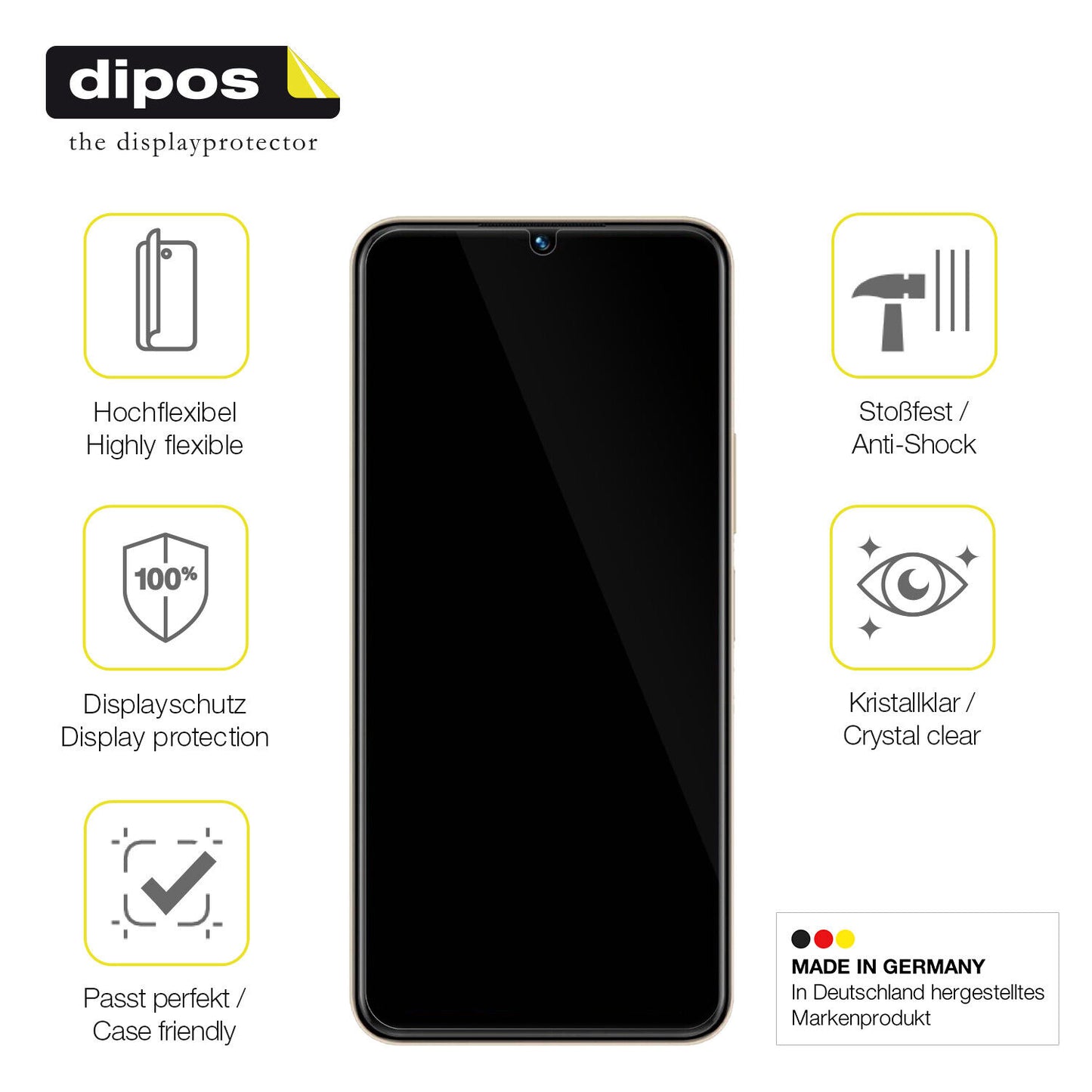 Displayschutz hergestellt in Deutschland, höchste Qualität made in Germany