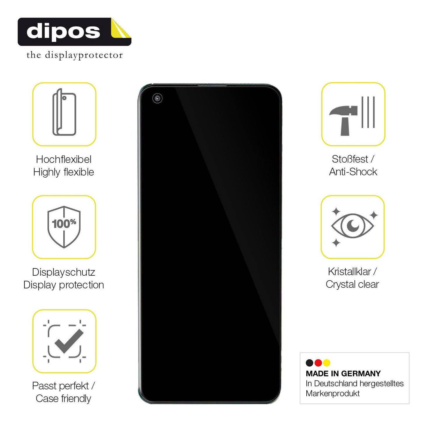 Displayschutz hergestellt in Deutschland, höchste Qualität made in Germany