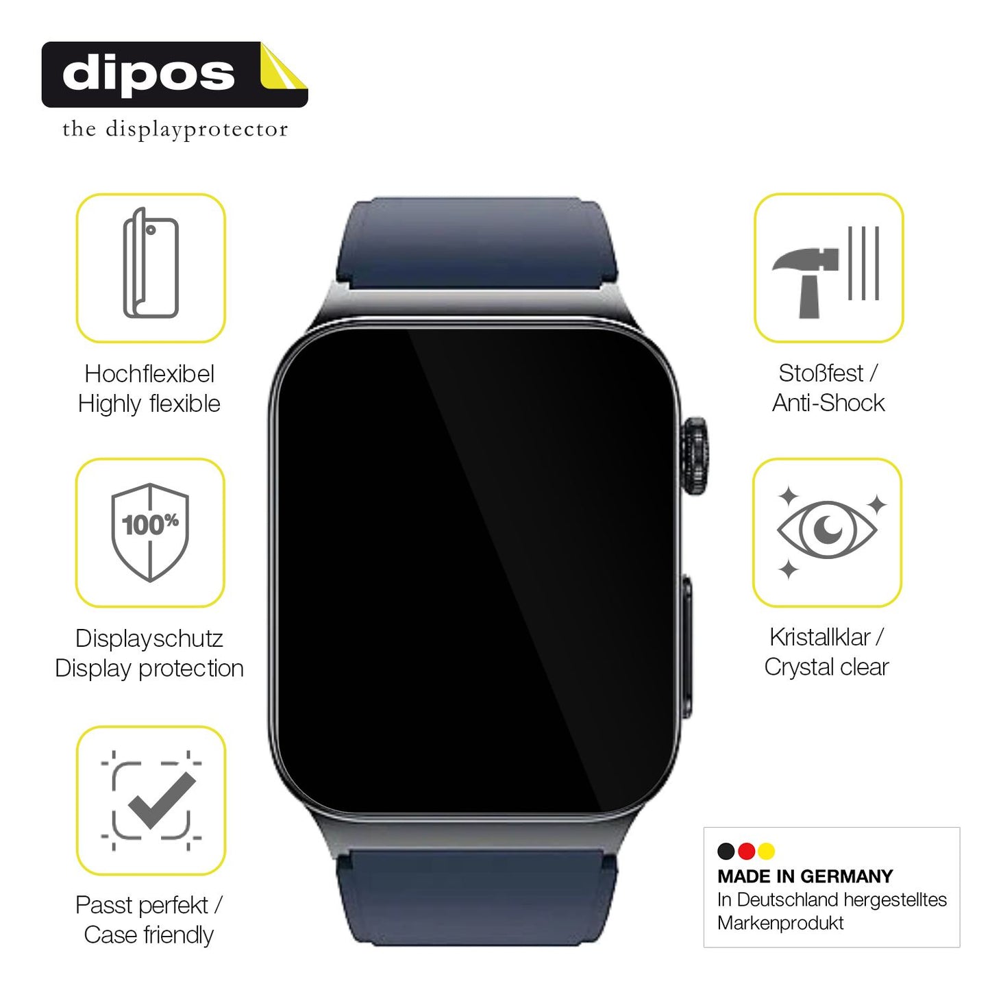 Displayschutz hergestellt in Deutschland, höchste Qualität made in Germany