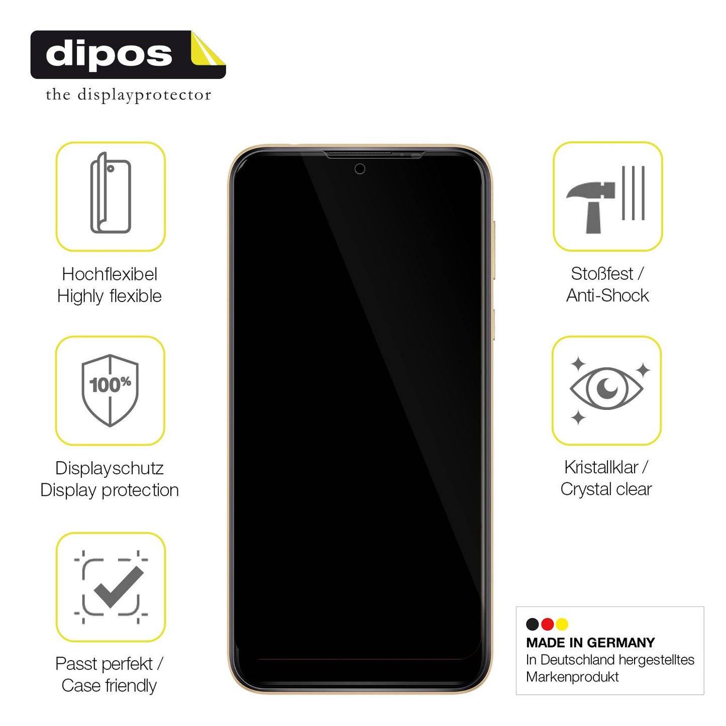 Displayschutz hergestellt in Deutschland, höchste Qualität made in Germany