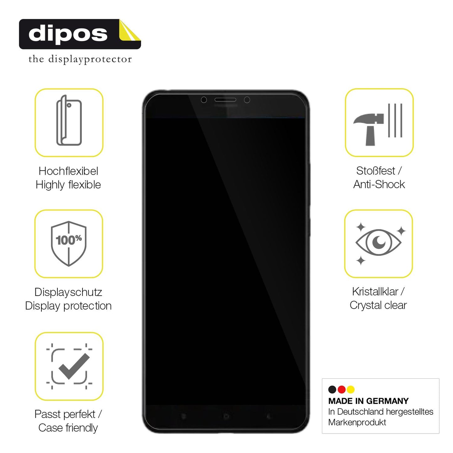 Displayschutz hergestellt in Deutschland, höchste Qualität made in Germany