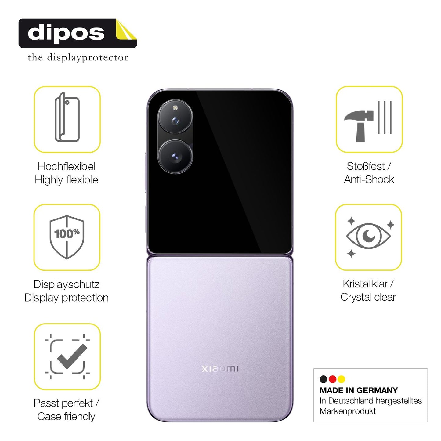 Displayschutz hergestellt in Deutschland, höchste Qualität made in Germany
