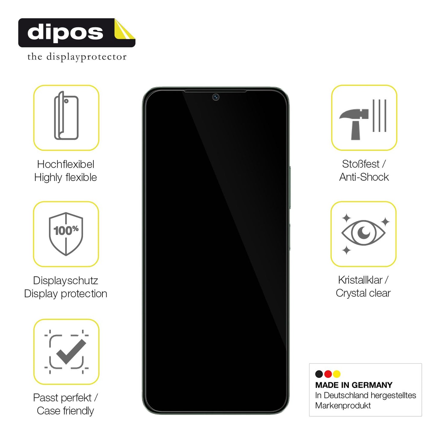 Displayschutz hergestellt in Deutschland, höchste Qualität made in Germany