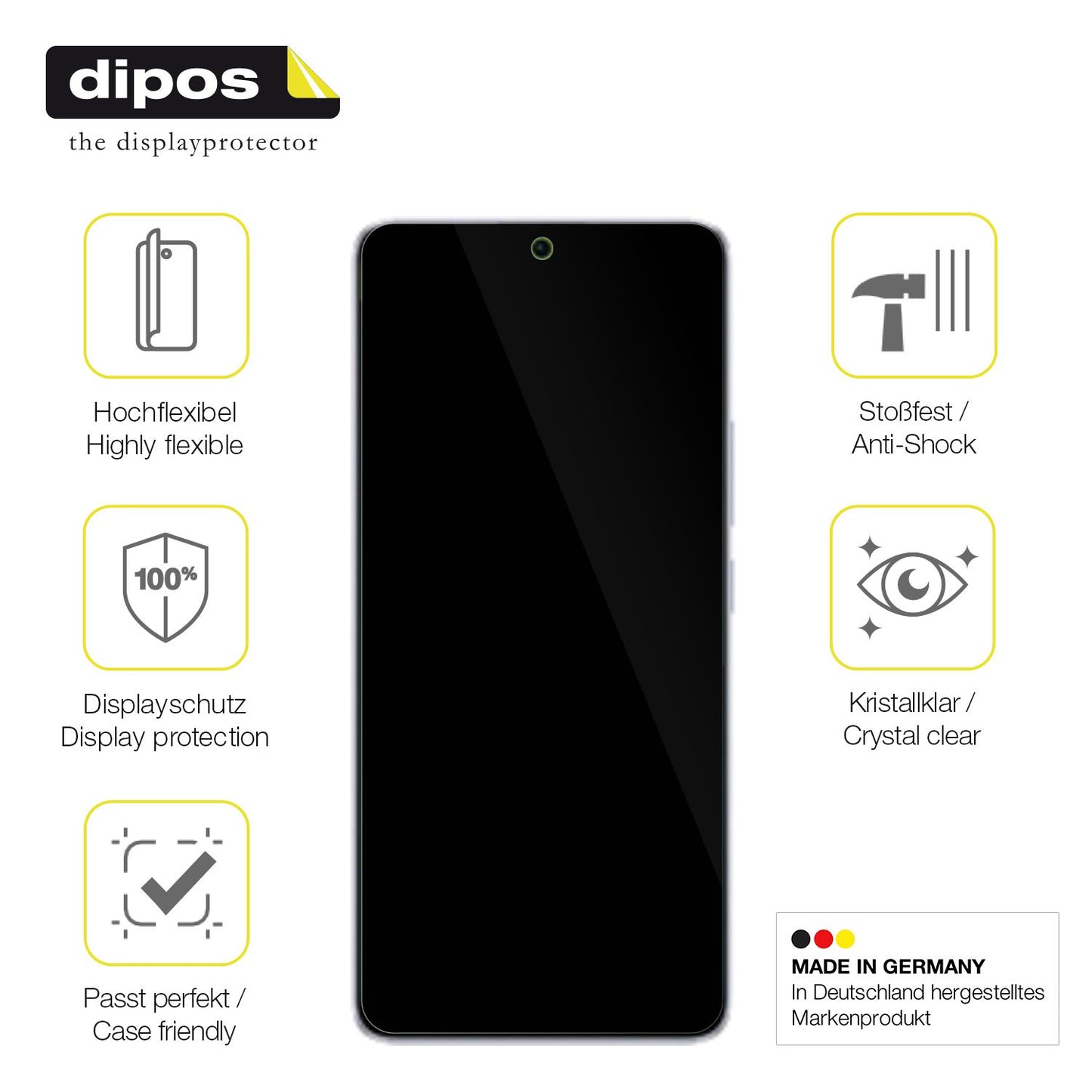 Displayschutz hergestellt in Deutschland, höchste Qualität made in Germany