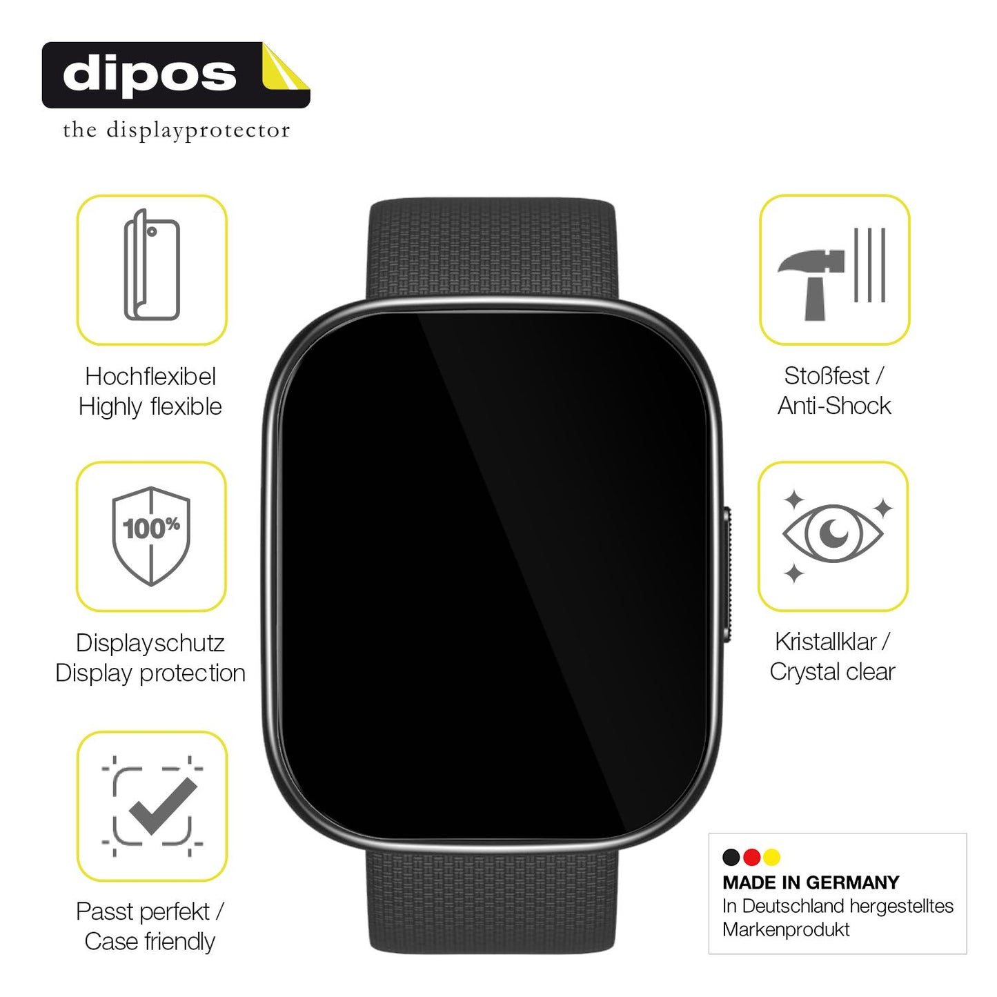Displayschutz hergestellt in Deutschland, höchste Qualität made in Germany
