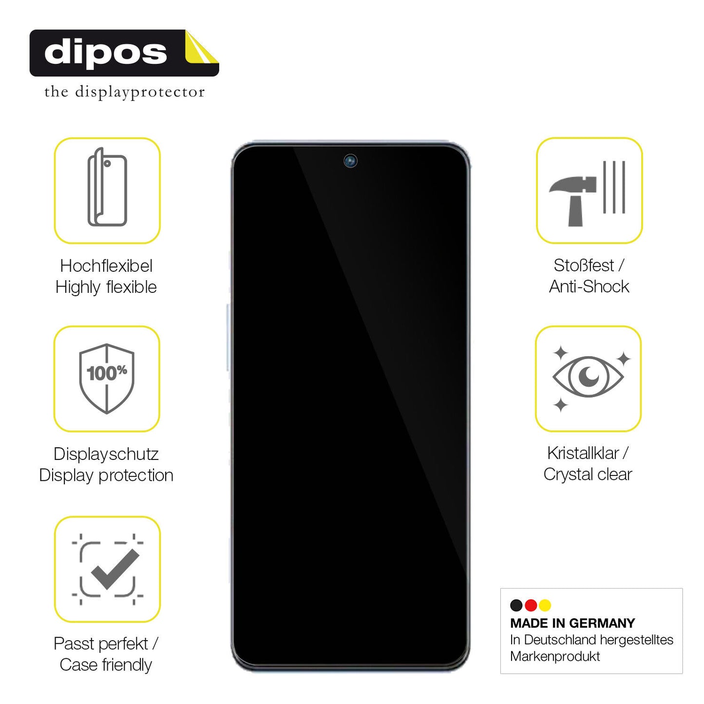 Displayschutz hergestellt in Deutschland, höchste Qualität made in Germany