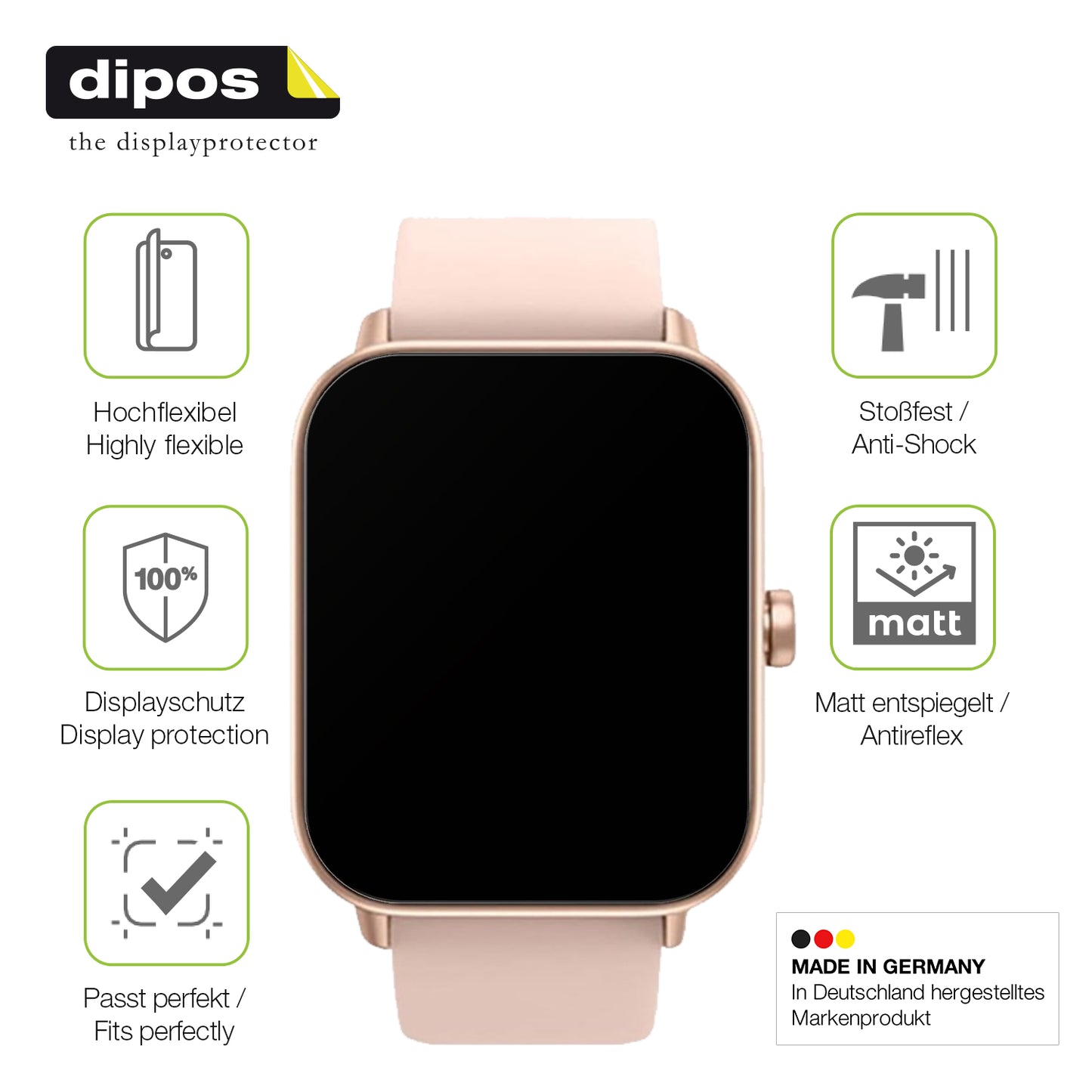 Displayschutz hergestellt in Deutschland, höchste Qualität made in Germany