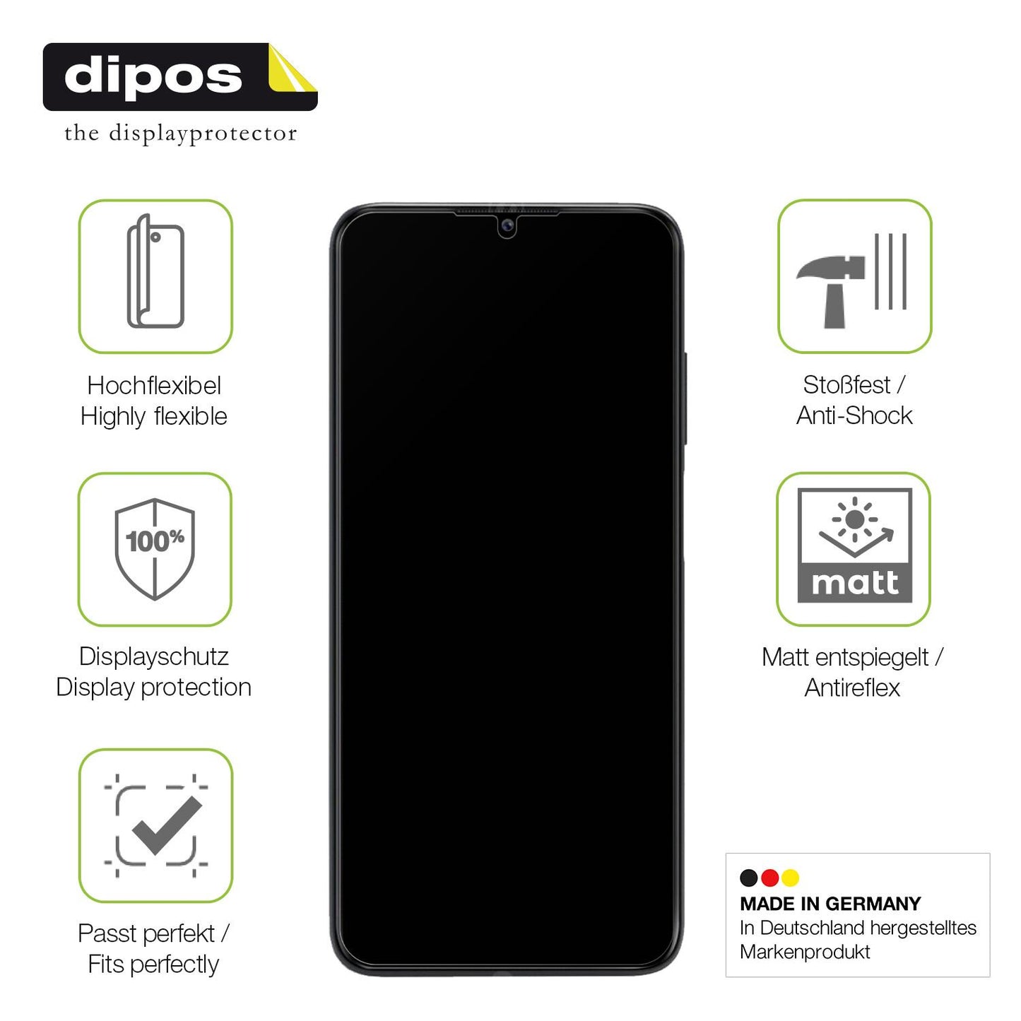 Displayschutz hergestellt in Deutschland, höchste Qualität made in Germany
