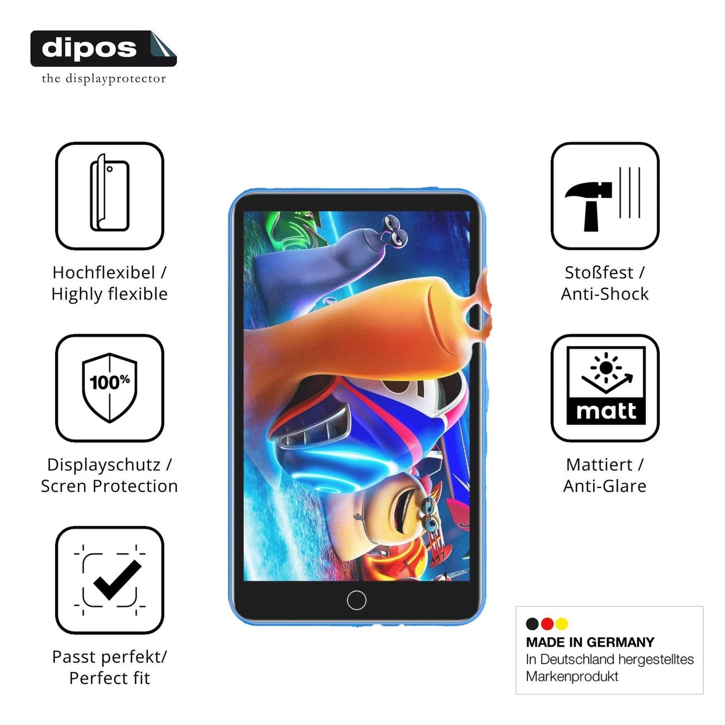Displayschutz hergestellt in Deutschland, höchste Qualität made in Germany