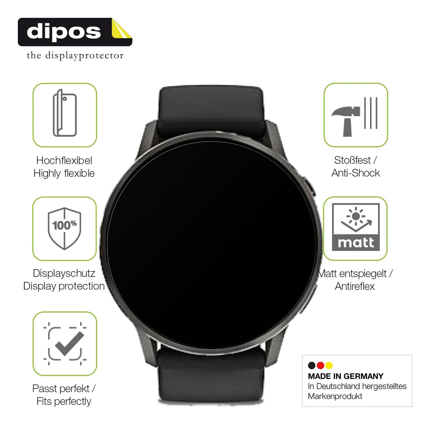 Displayschutz hergestellt in Deutschland, höchste Qualität made in Germany