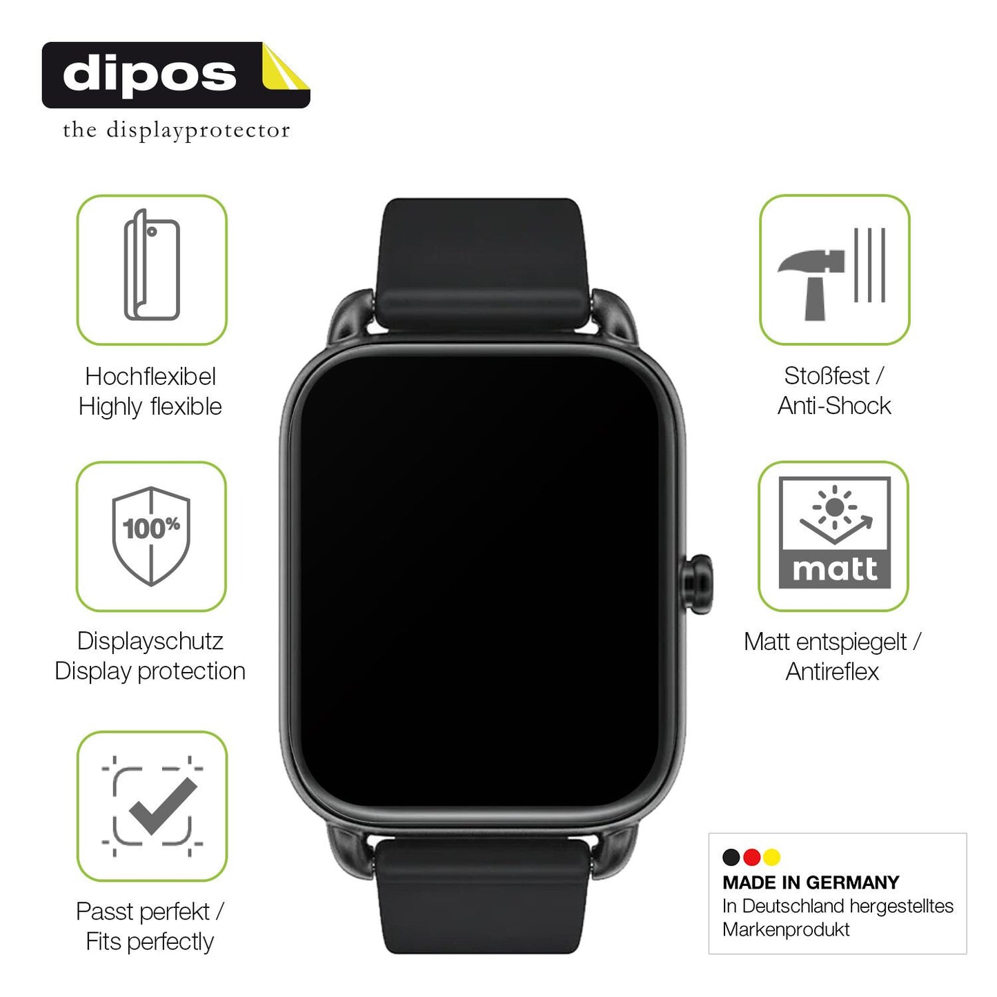 Displayschutz hergestellt in Deutschland, höchste Qualität made in Germany